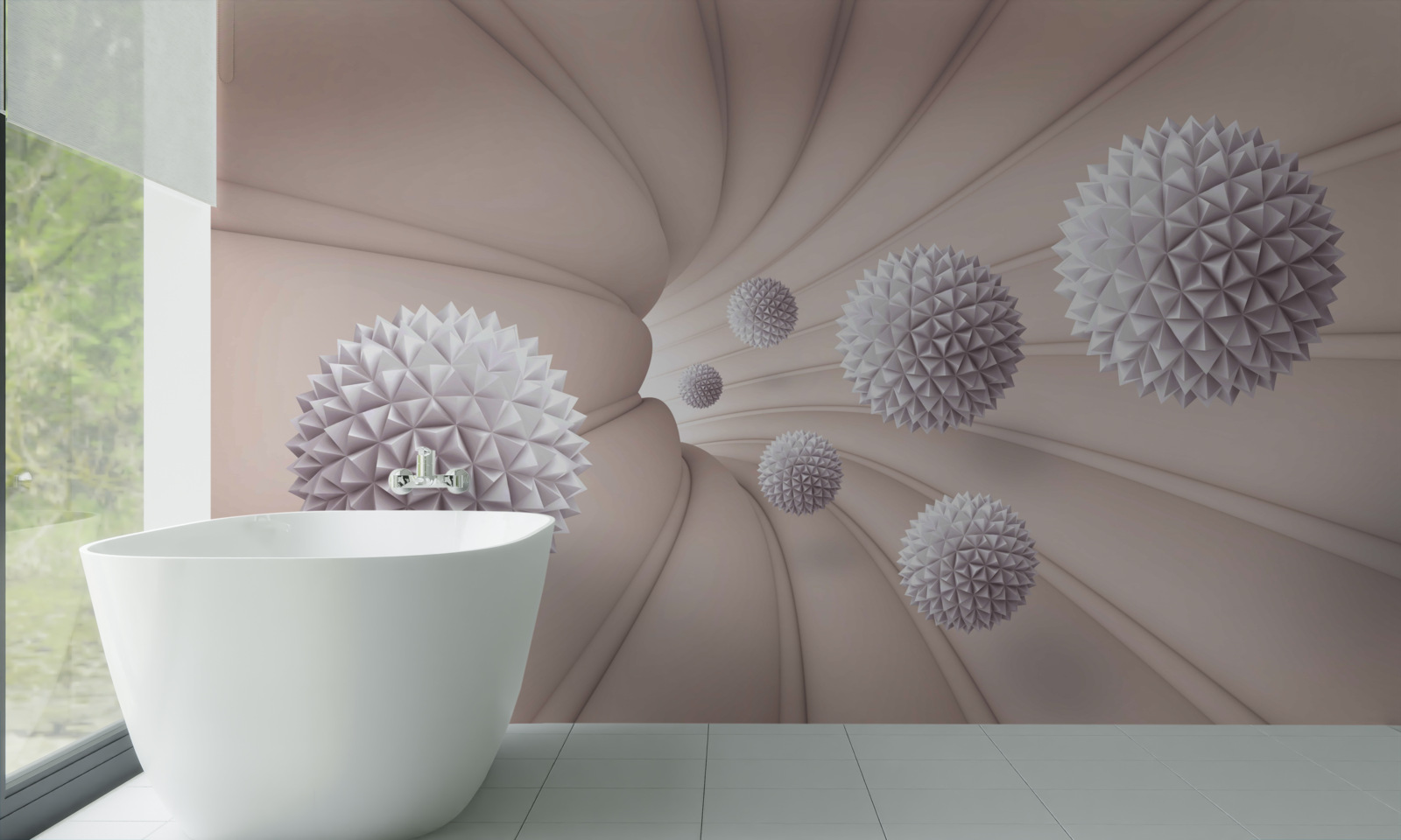 Фотошпалери круглі предмети швидко входять в тунель