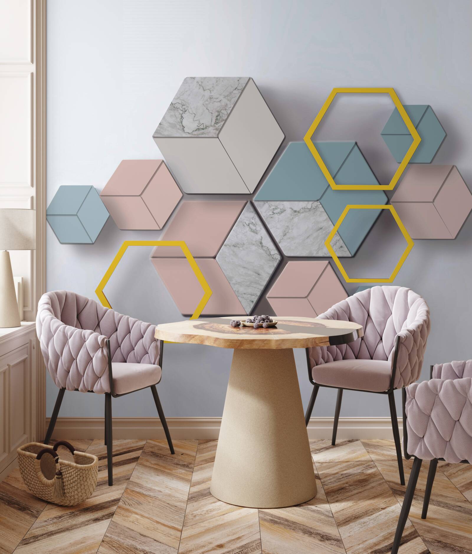 Фотошпалери композиція з різнокольорових прямокутників