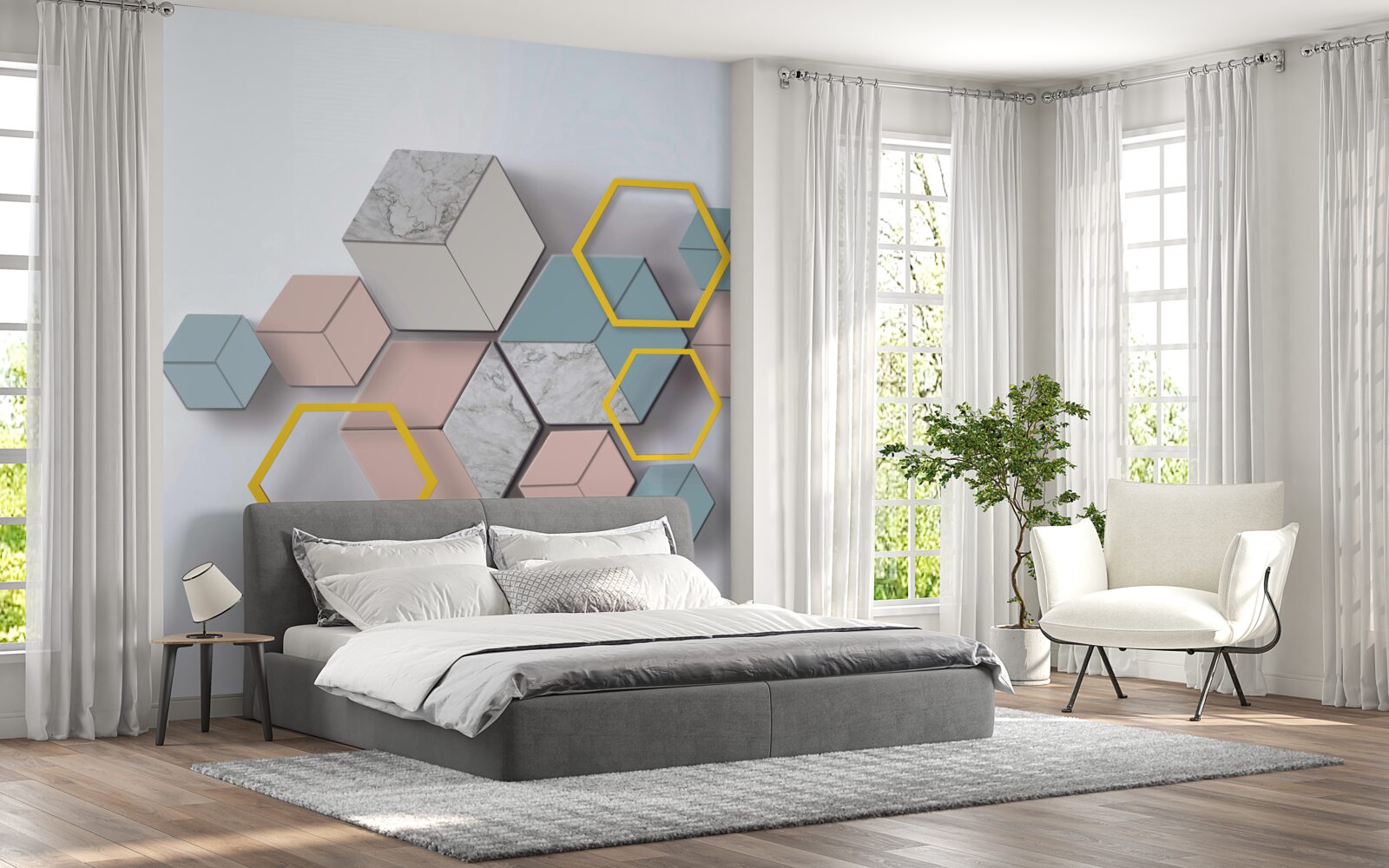 Фотошпалери композиція з різнокольорових прямокутників