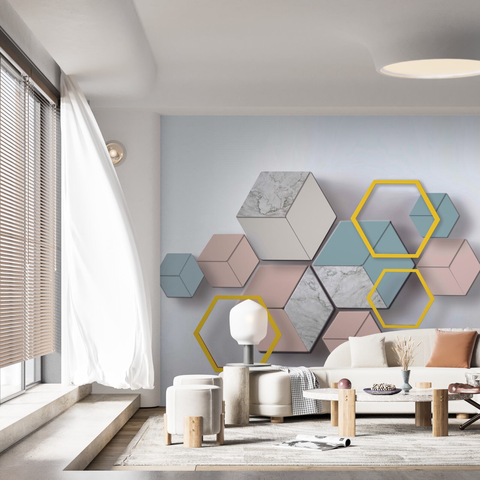 Фотошпалери композиція з різнокольорових прямокутників