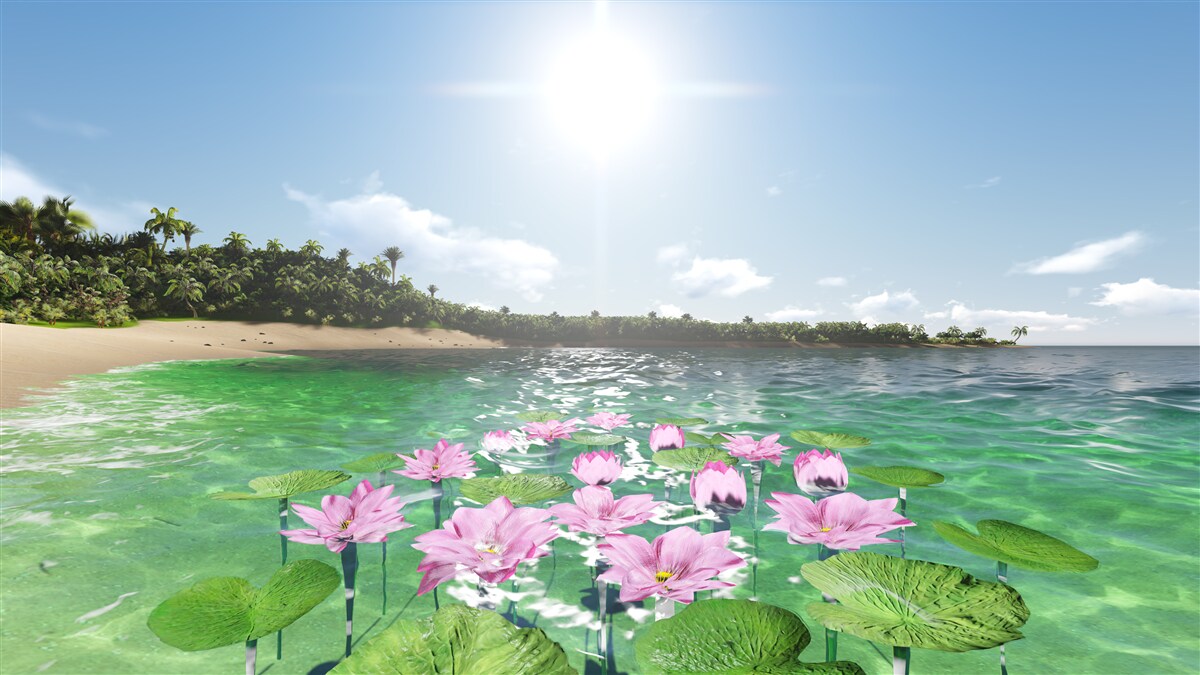 Фотошпалери рожеві лотоси на поверхні води