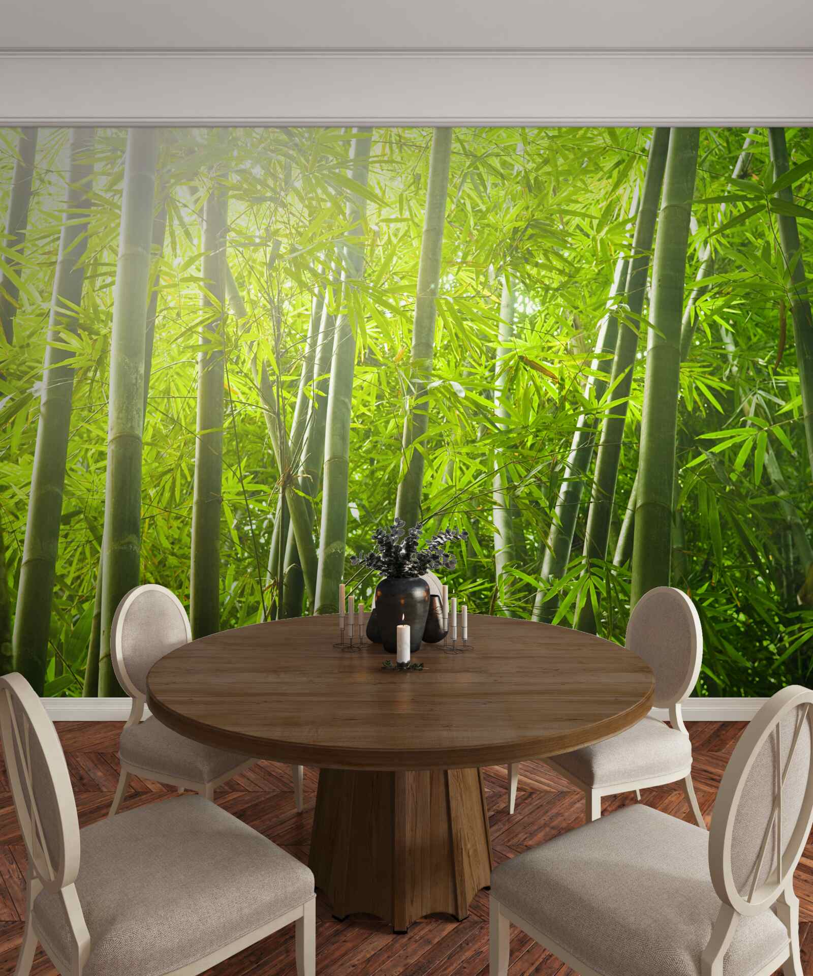 Фотошпалери густі зарості бамбука