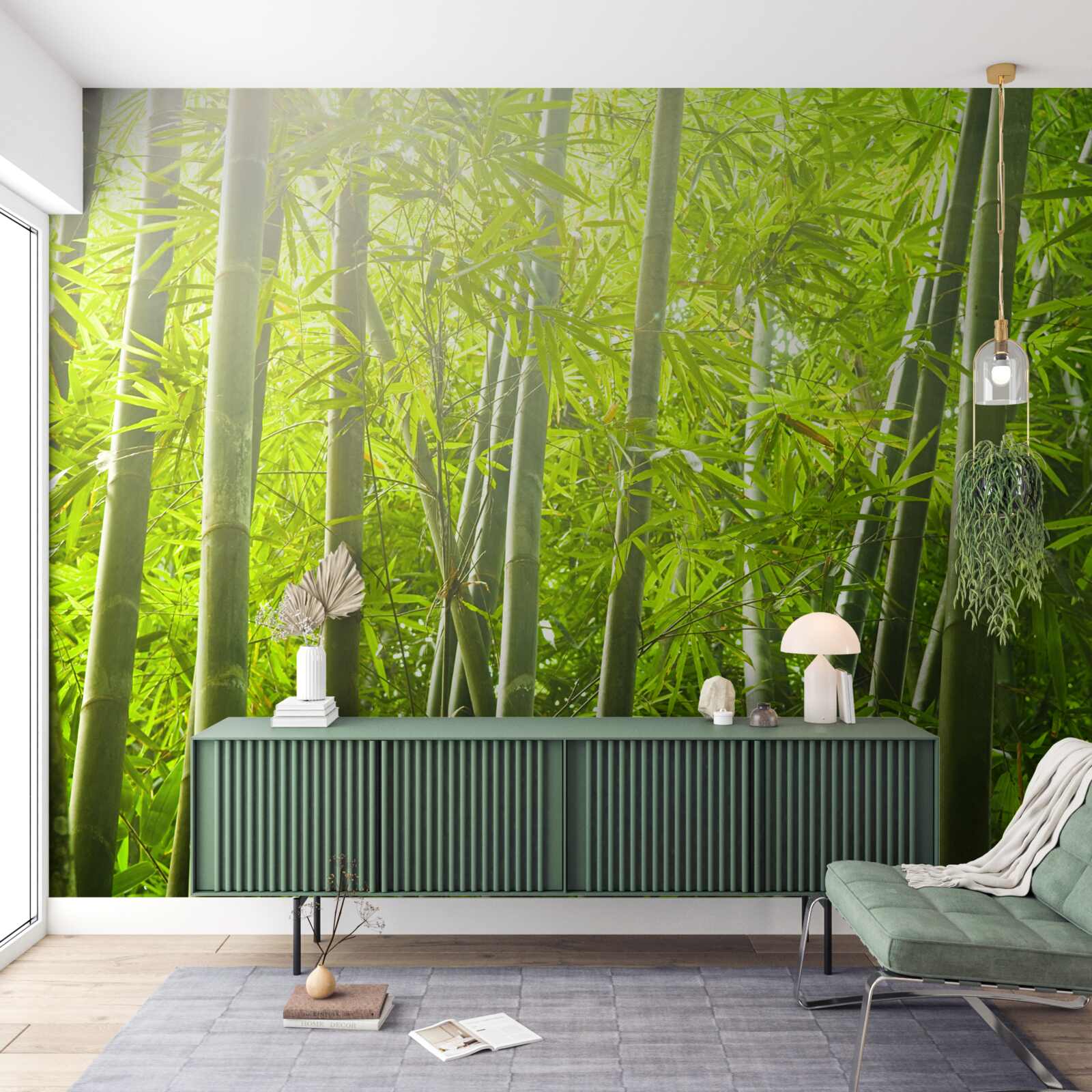 Фотошпалери густі зарості бамбука