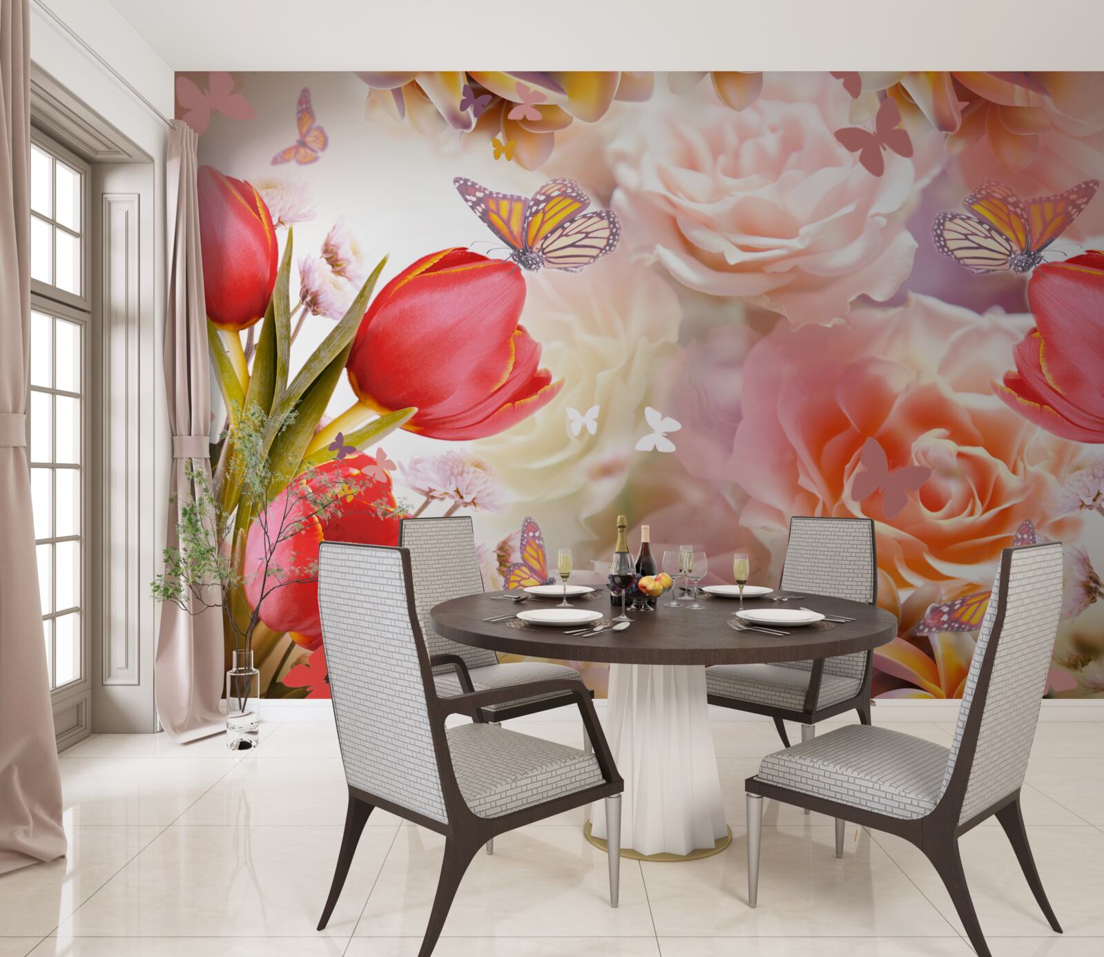 Фотошпалери вишуканий квітковий візерунок