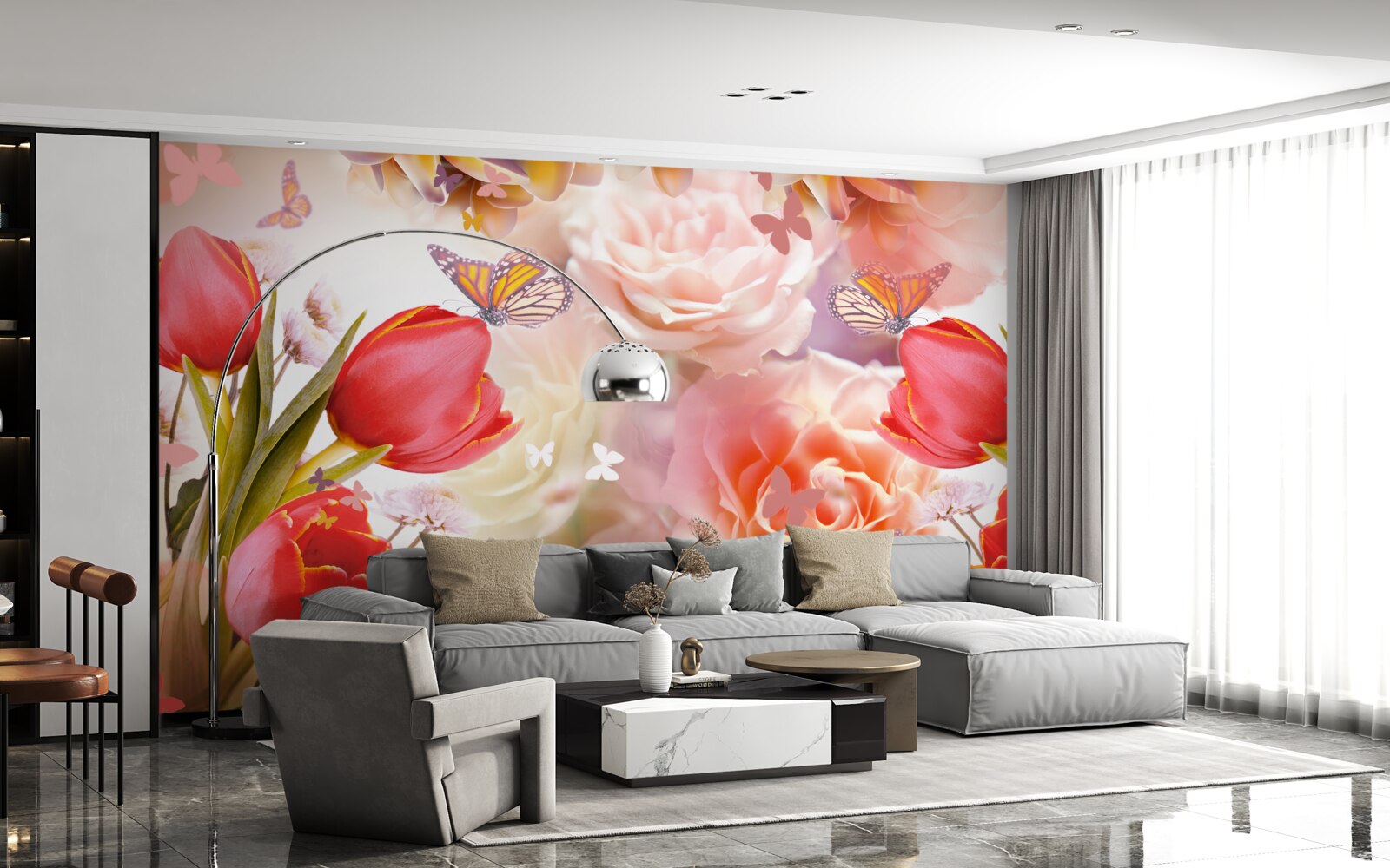 Фотошпалери вишуканий квітковий візерунок