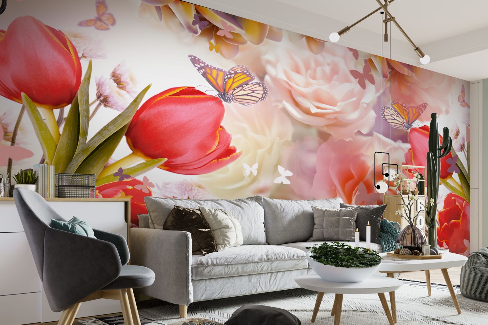 Фотошпалери вишуканий квітковий візерунок