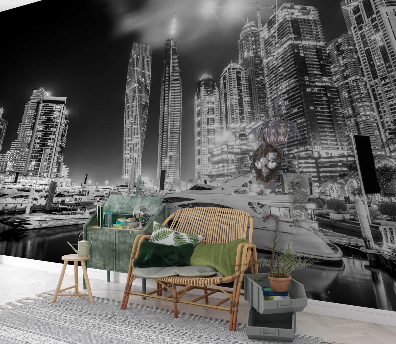 Фотошпалери місто в чорно-білих тонах