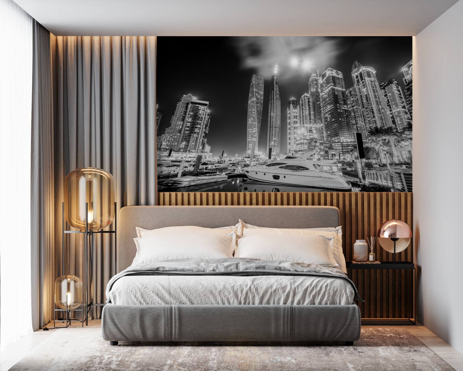 Фотошпалери місто в чорно-білих тонах