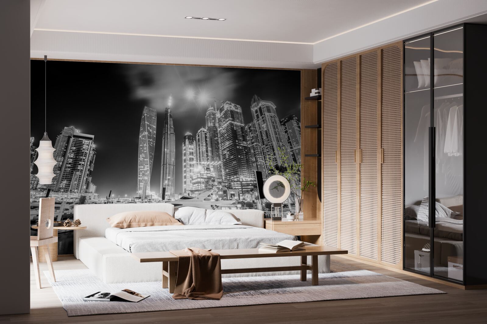 Фотошпалери місто в чорно-білих тонах