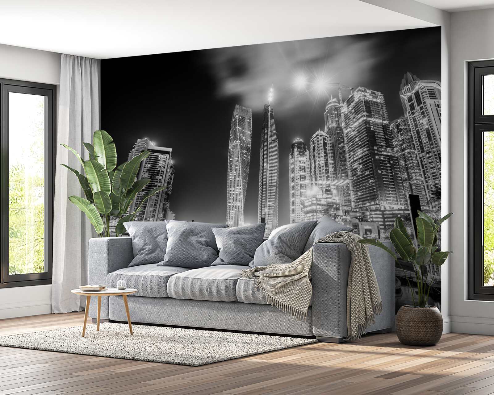 Фотошпалери місто в чорно-білих тонах