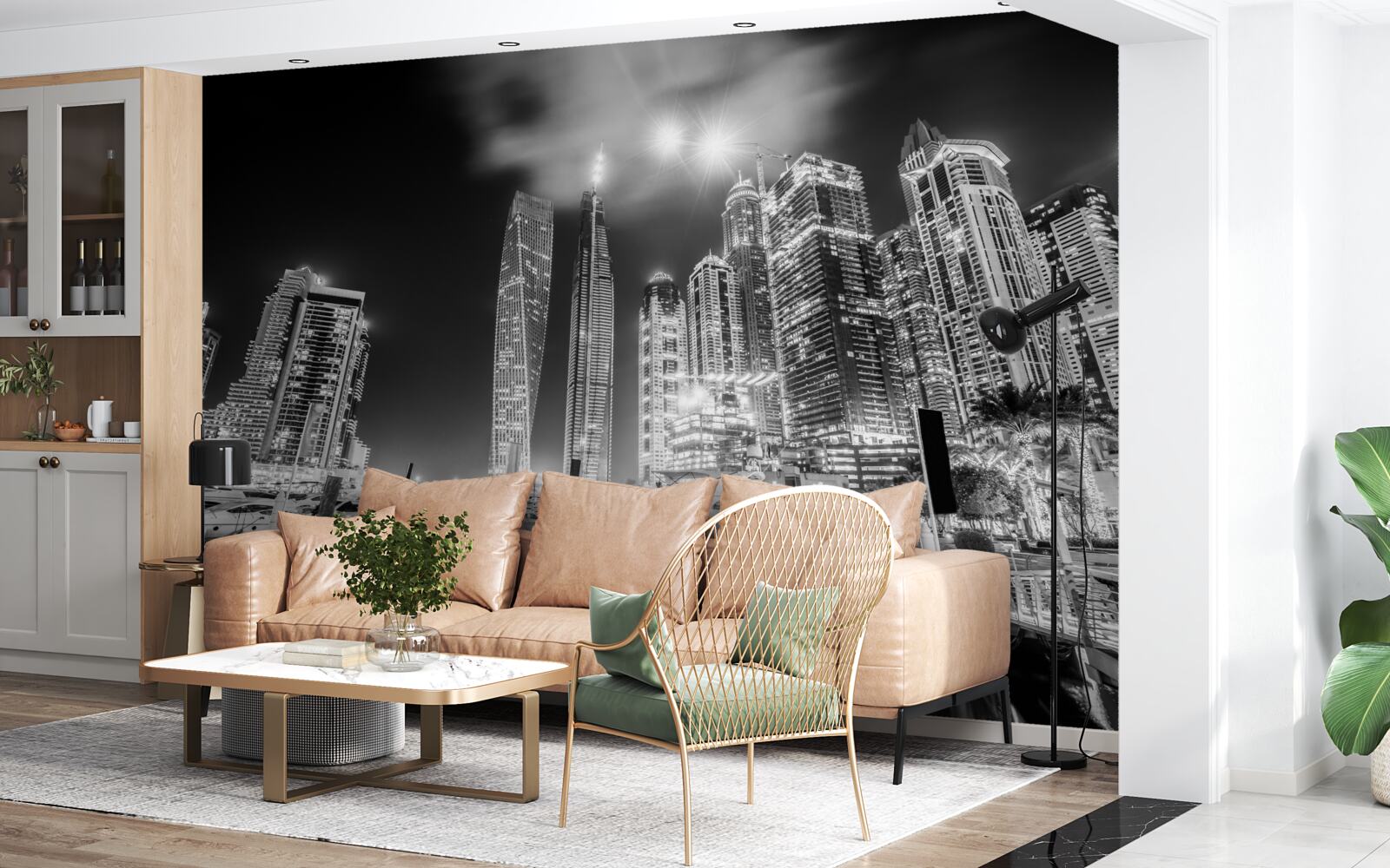 Фотошпалери місто в чорно-білих тонах