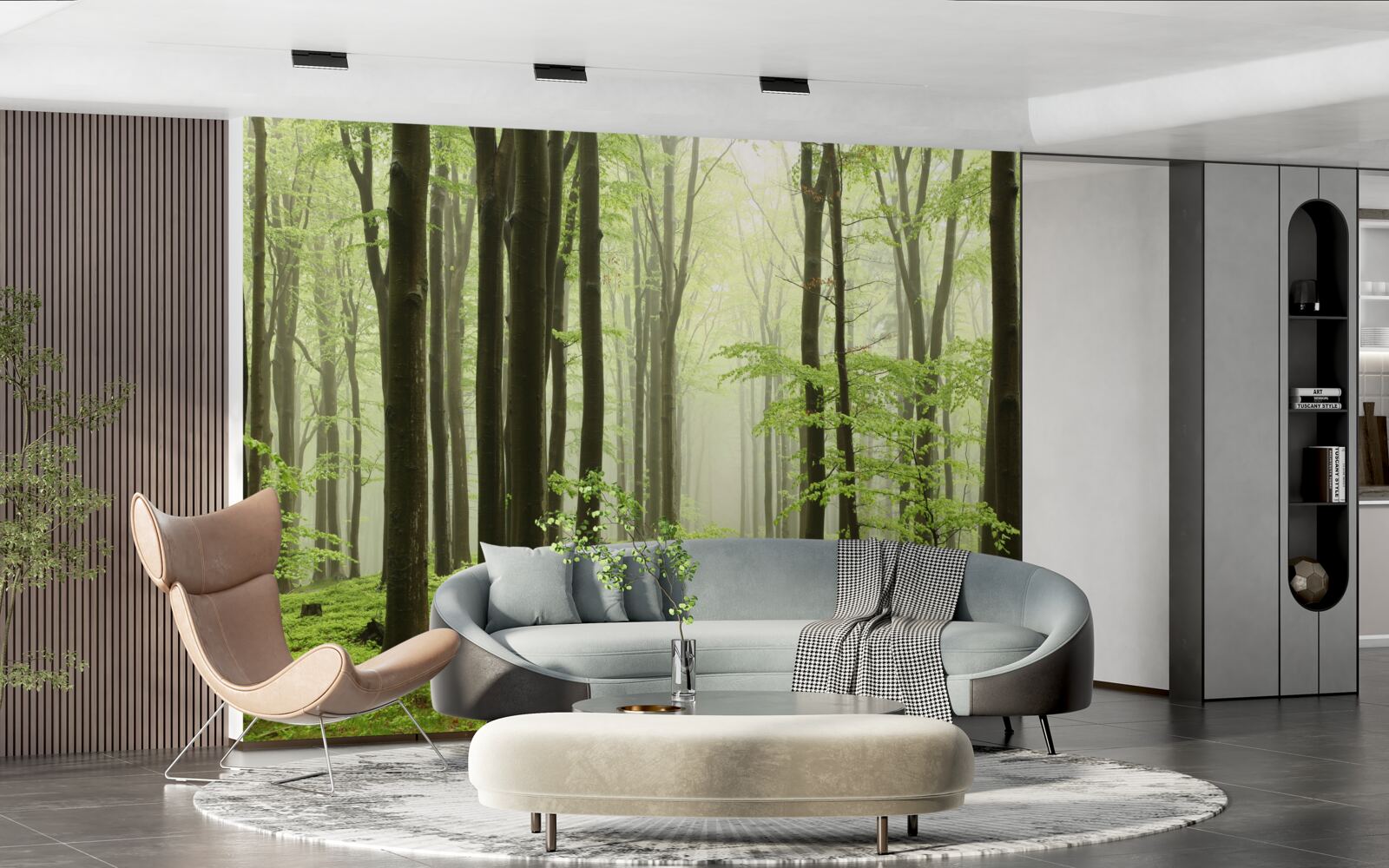 Фотошпалери дерева в густому лісі