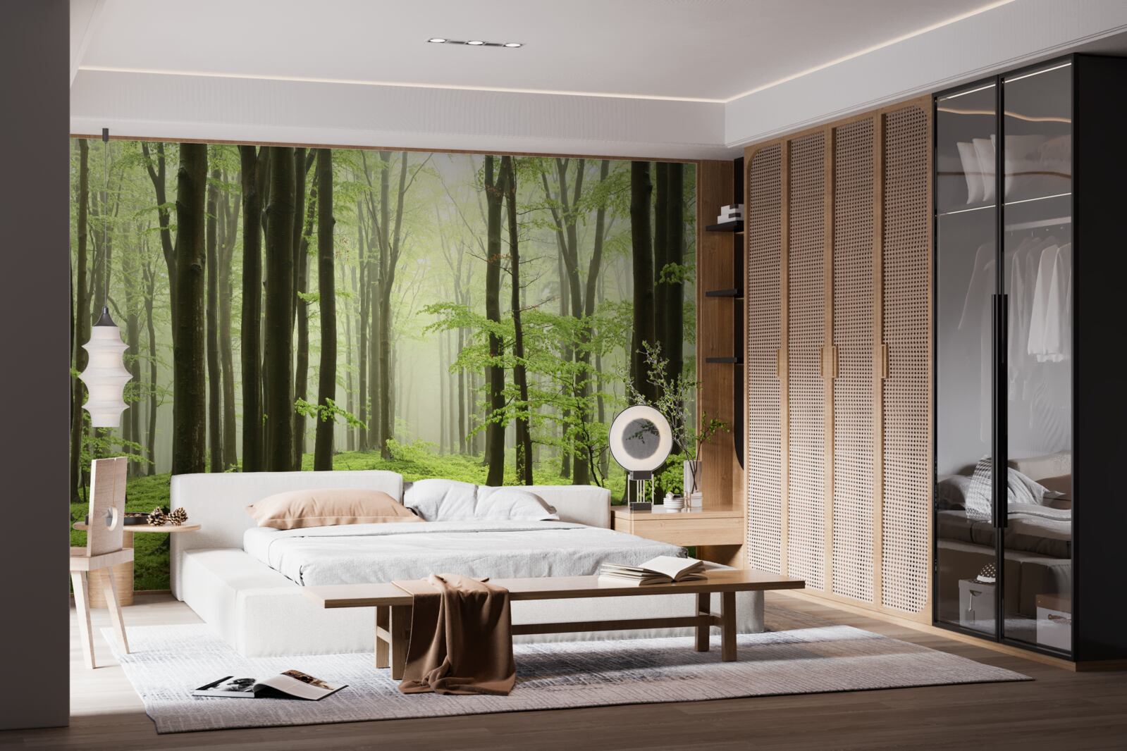 Фотошпалери дерева в густому лісі