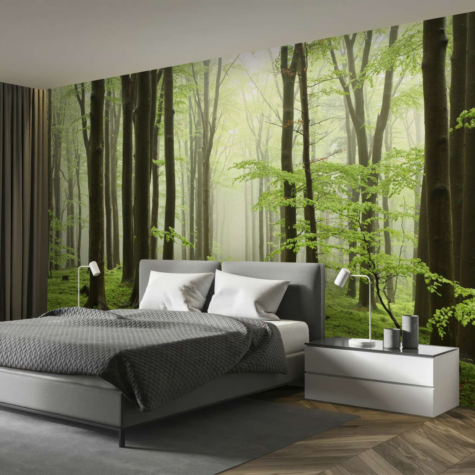 Фотошпалери дерева в густому лісі