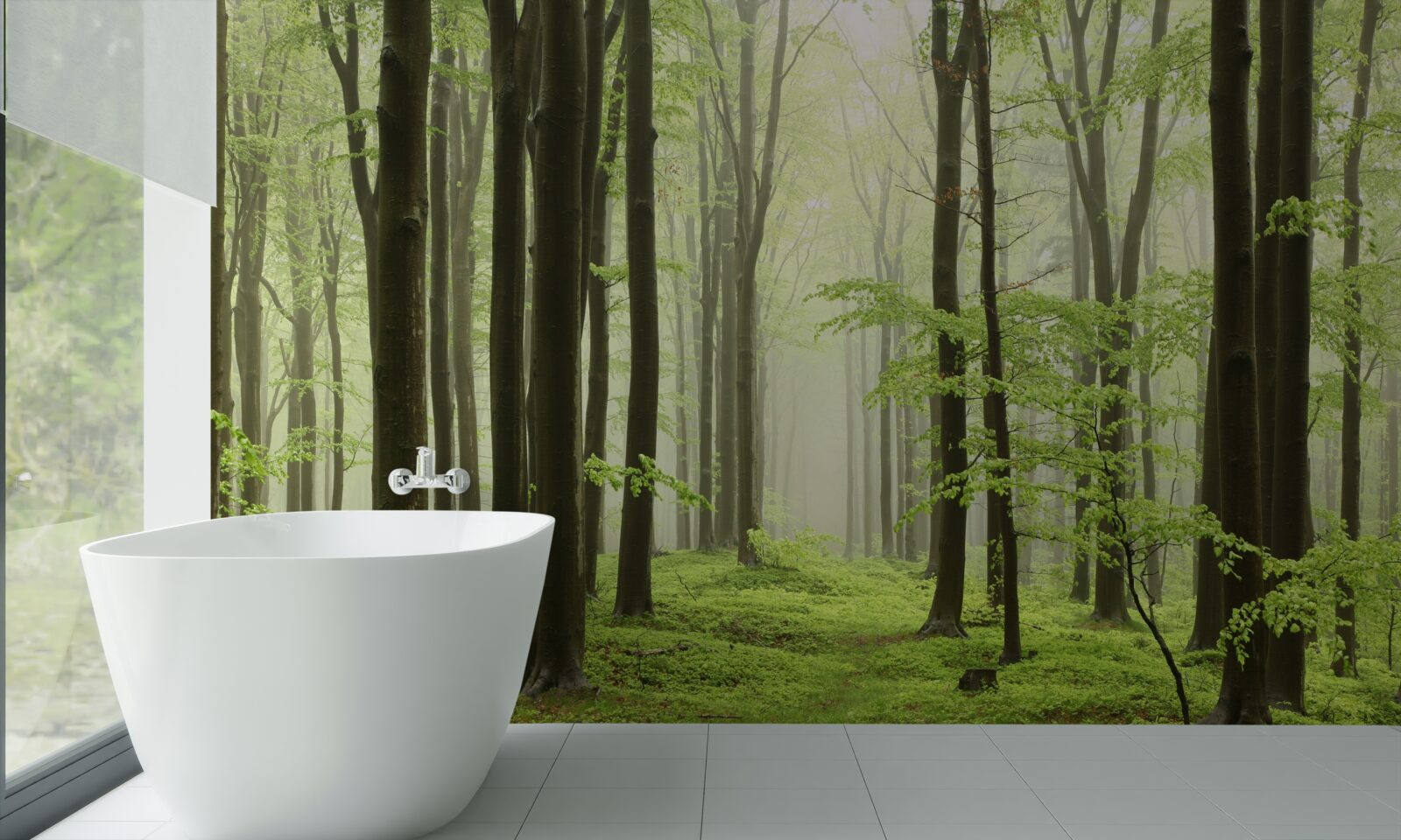 Фотошпалери дерева в густому лісі