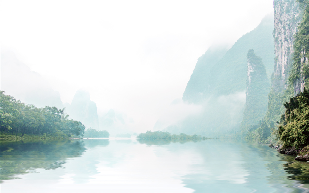 Фотошпалери вражаючий річковий пейзаж