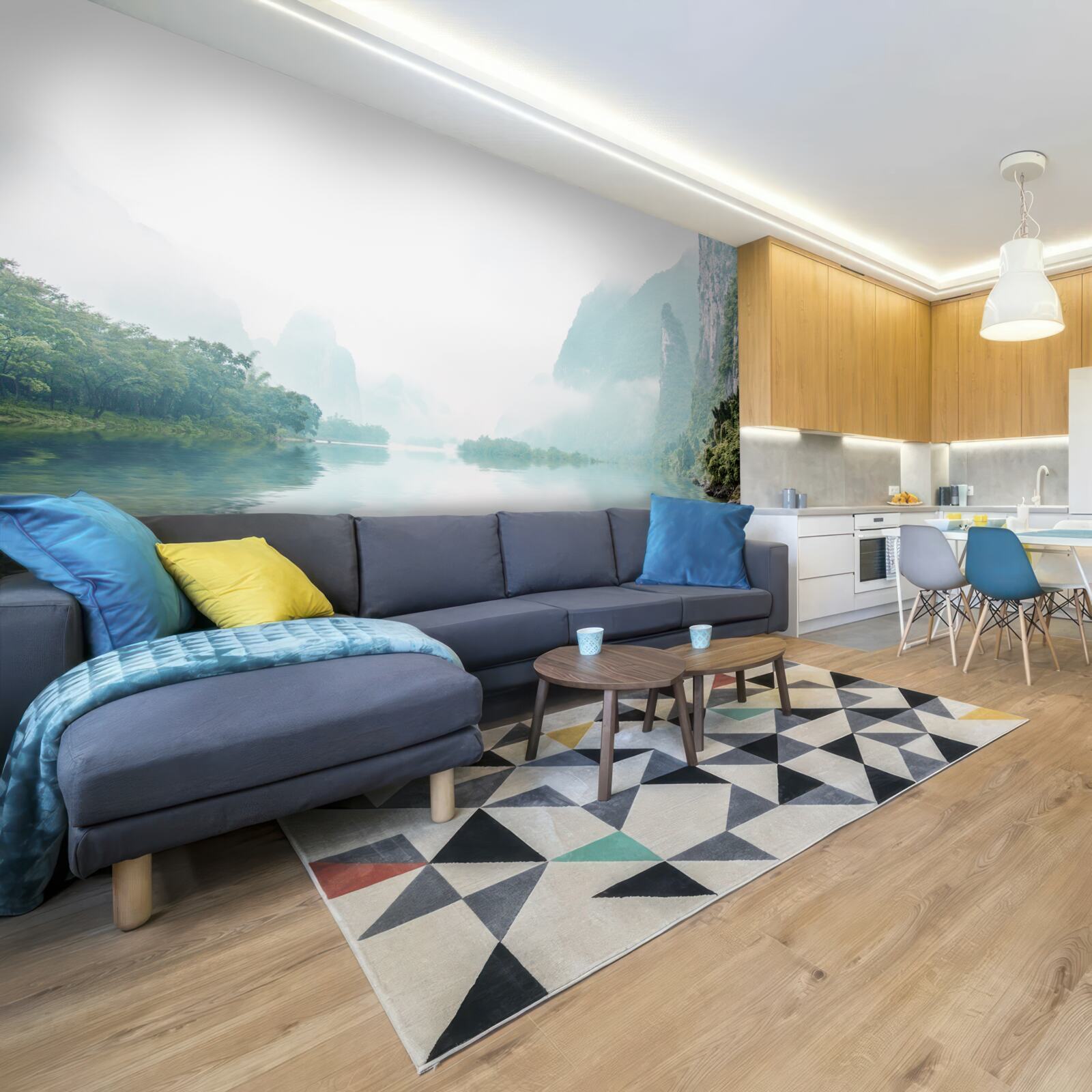 Фотошпалери вражаючий річковий пейзаж