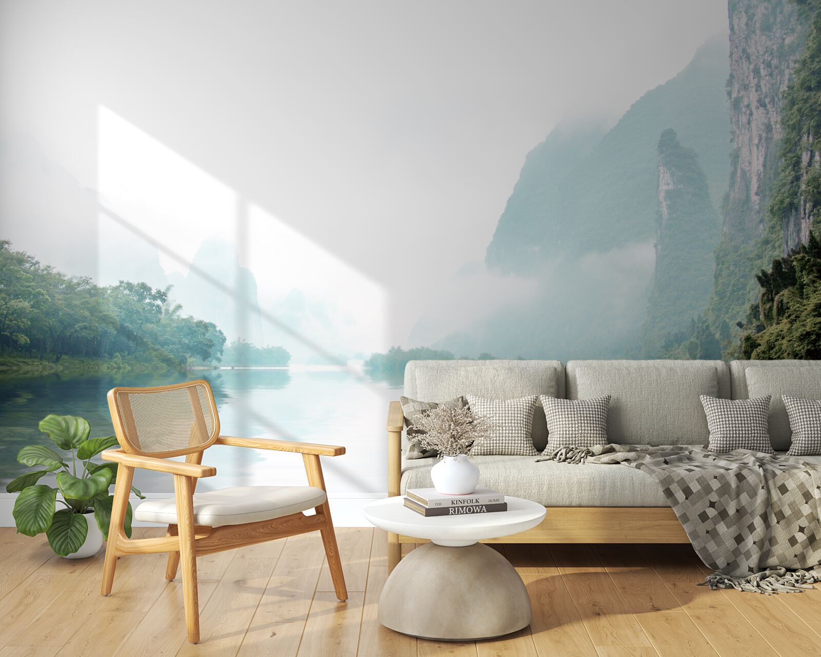 Фотошпалери вражаючий річковий пейзаж