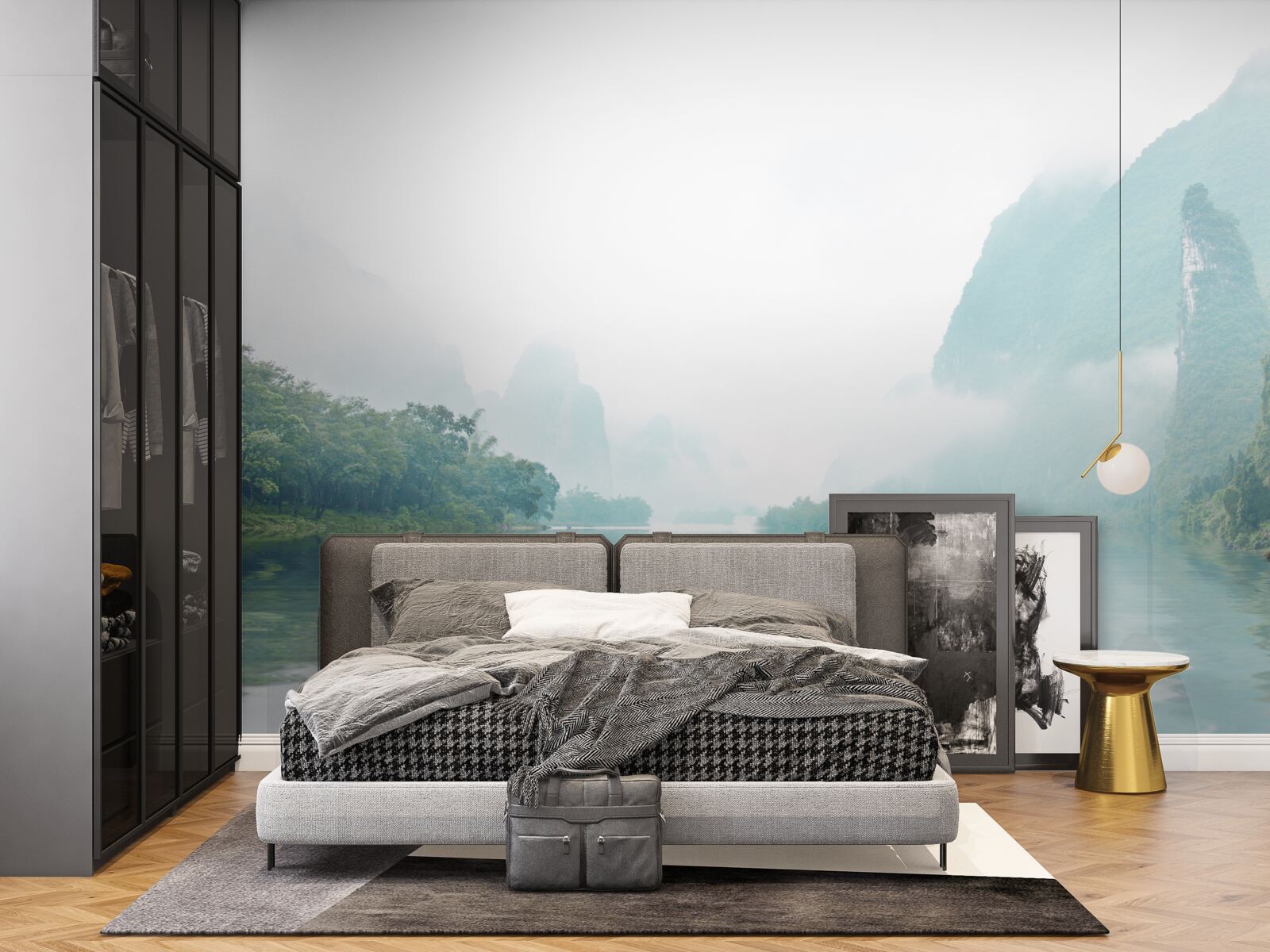 Фотошпалери вражаючий річковий пейзаж