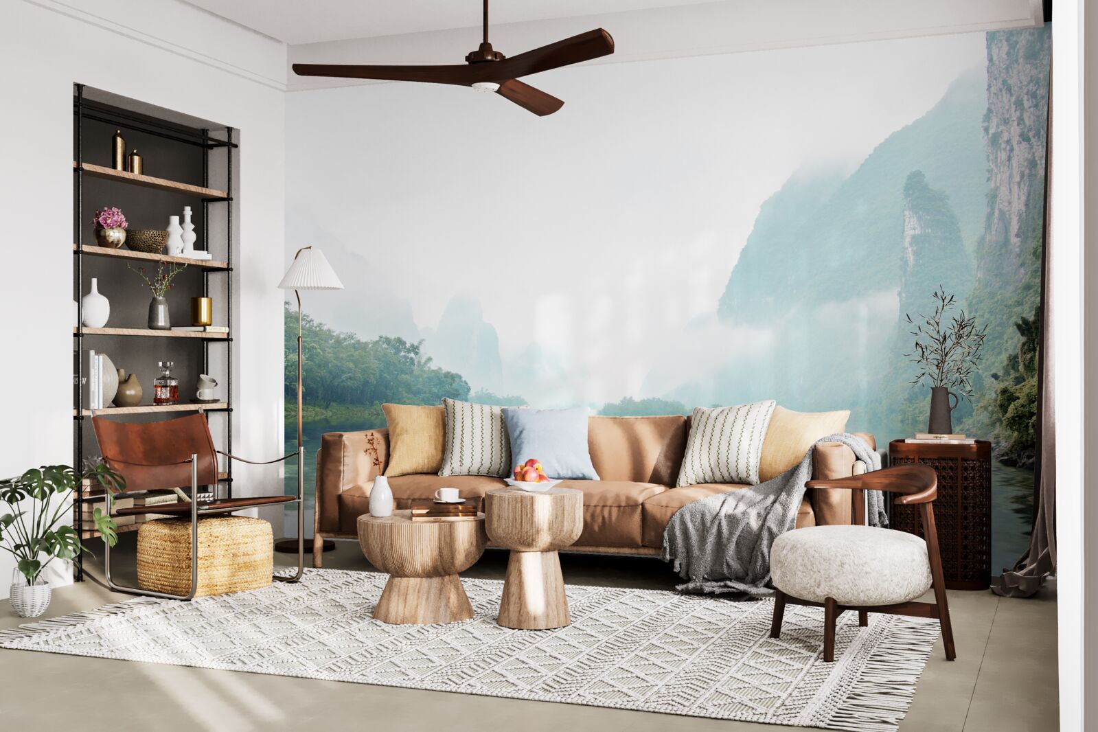 Фотошпалери вражаючий річковий пейзаж