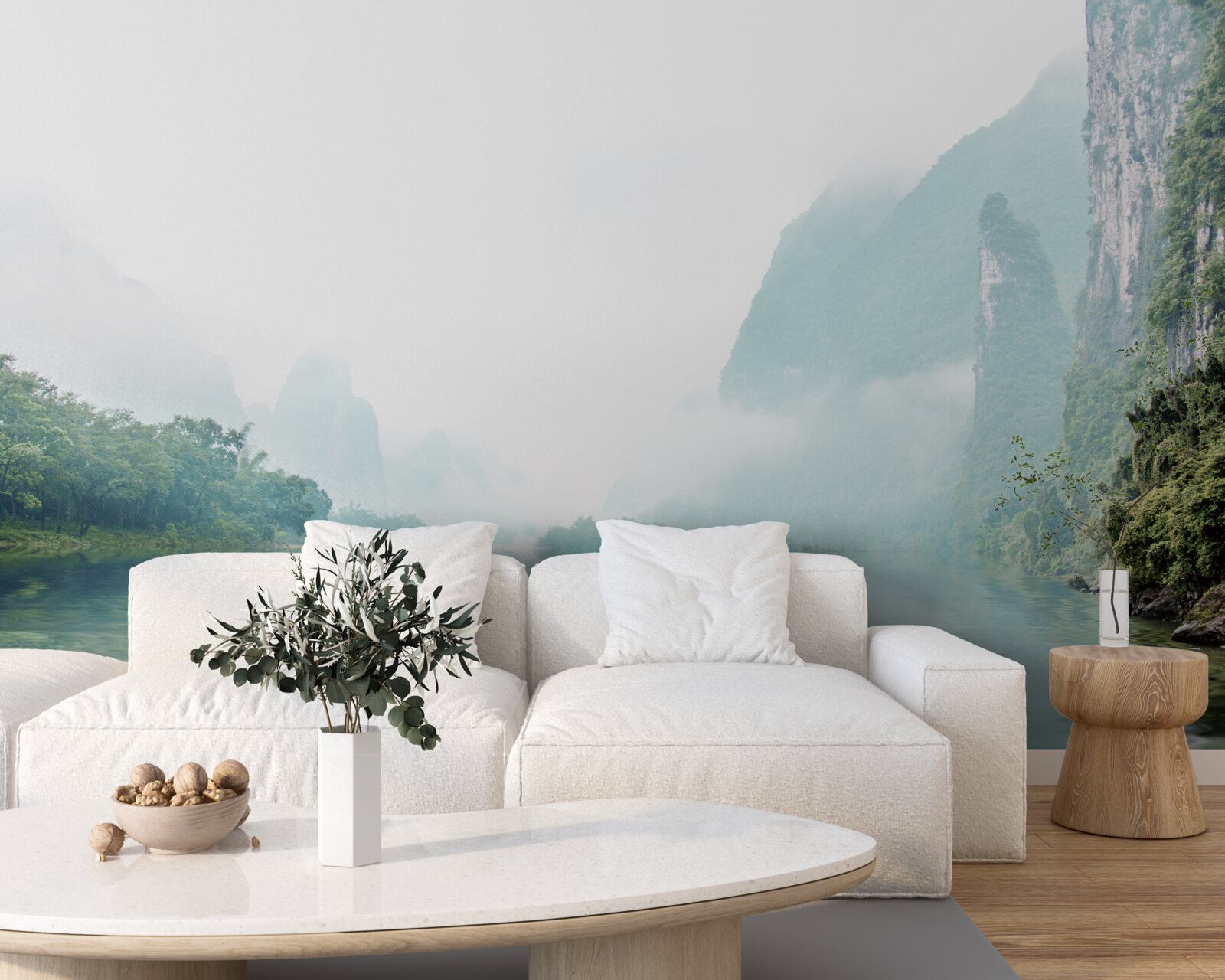 Фотошпалери вражаючий річковий пейзаж