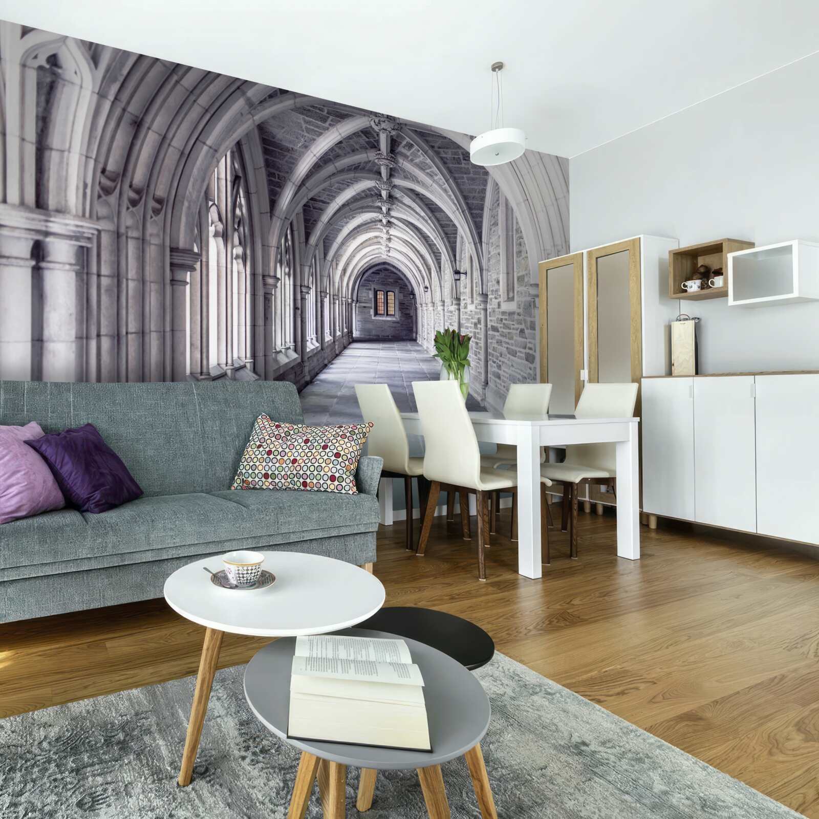 Фотошпалери архітектурні елементи пішохідної доріжки