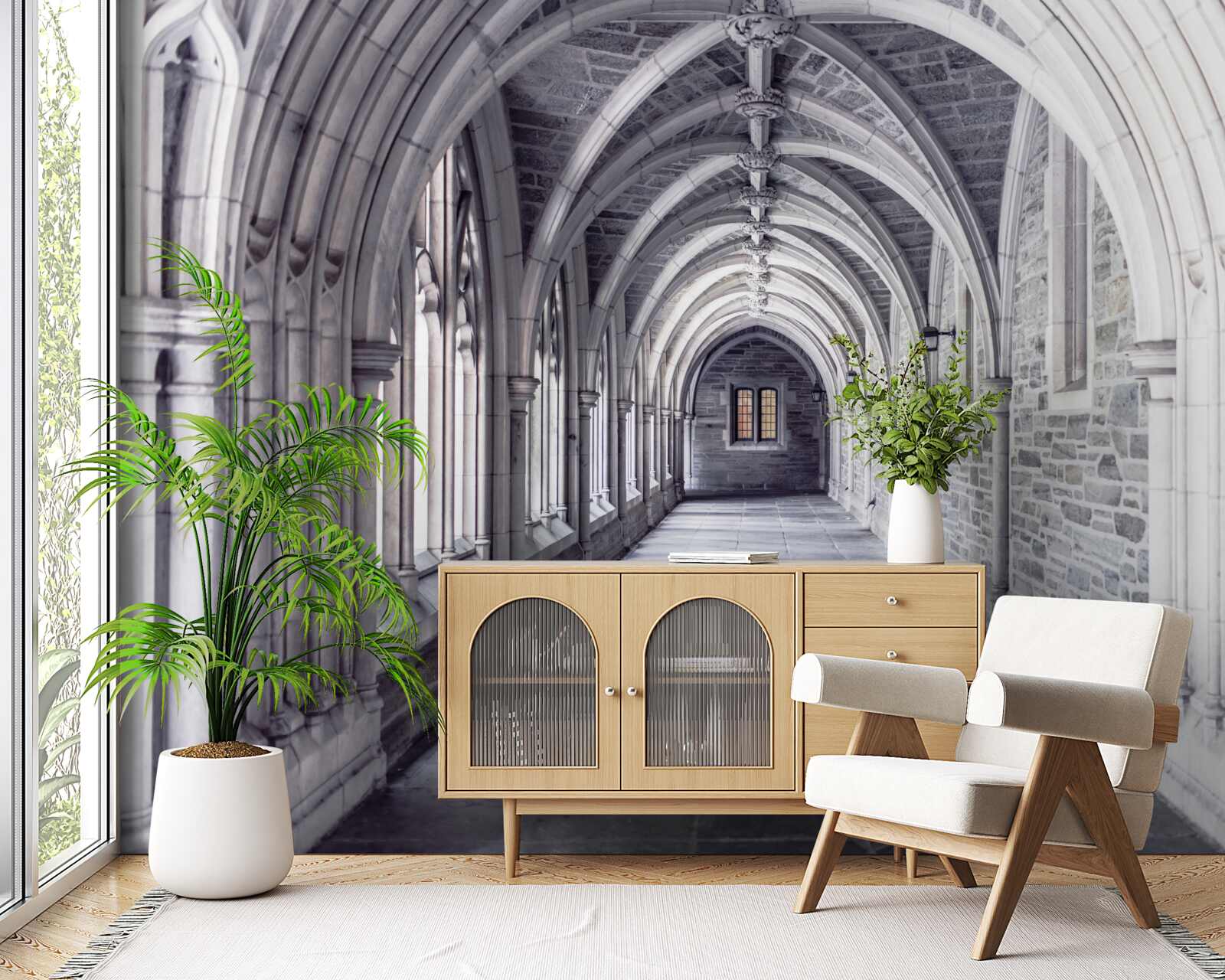 Фотошпалери архітектурні елементи пішохідної доріжки