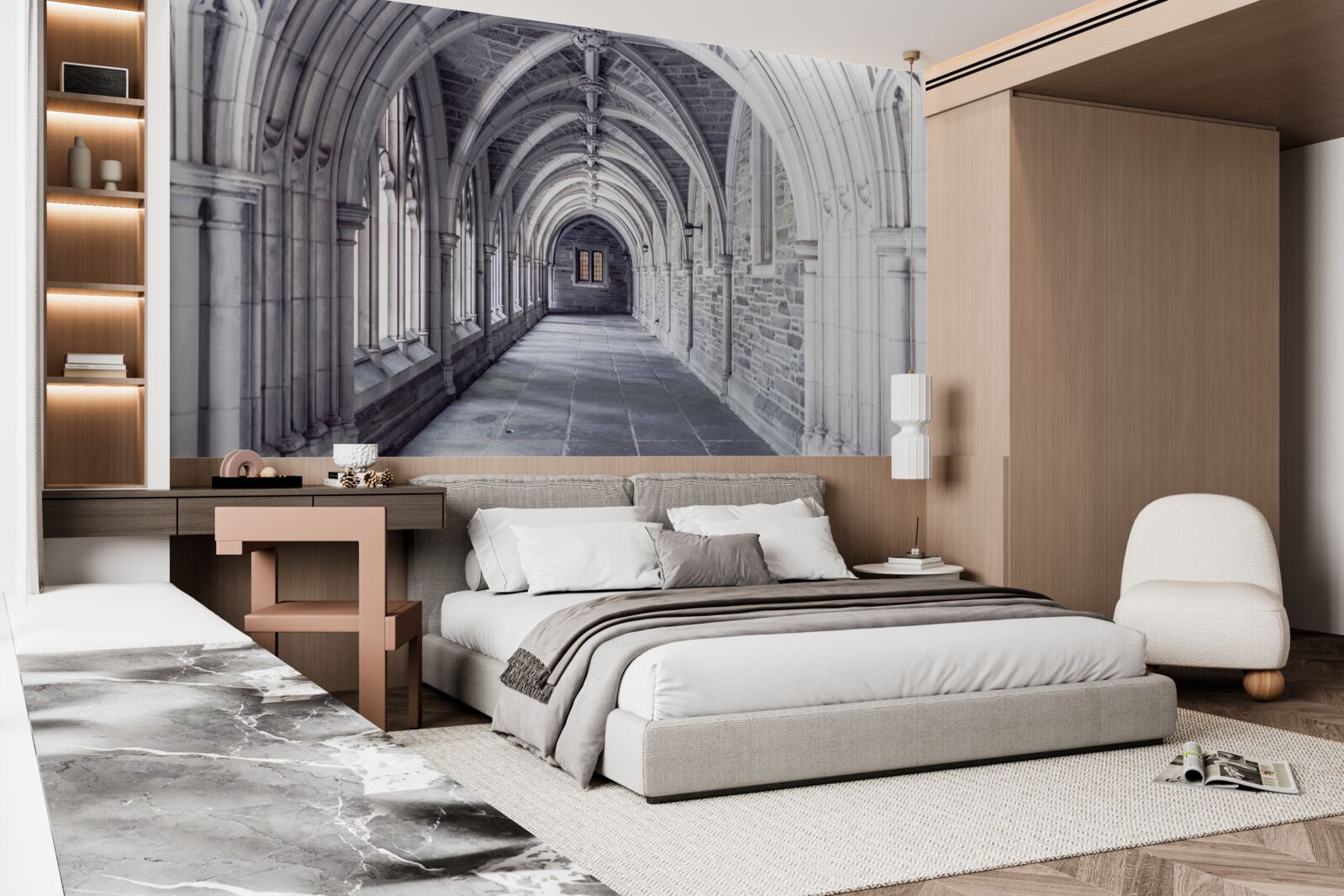 Фотошпалери архітектурні елементи пішохідної доріжки