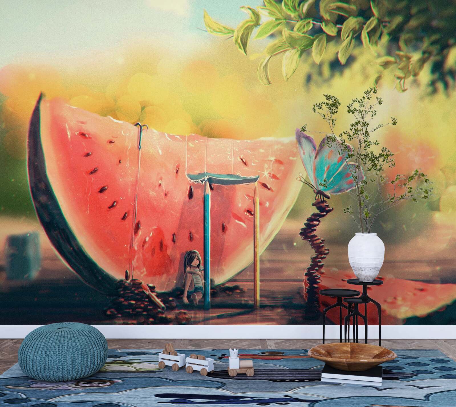 Фотошпалери великий шматок солодкого кавуна