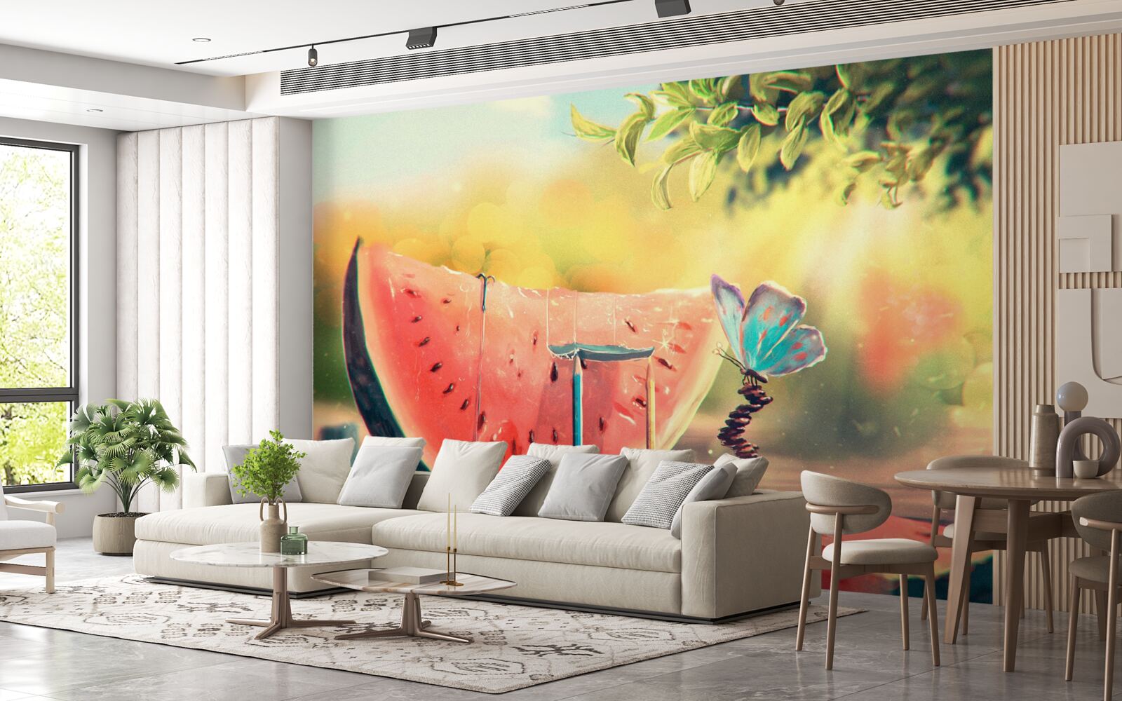 Фотошпалери великий шматок солодкого кавуна