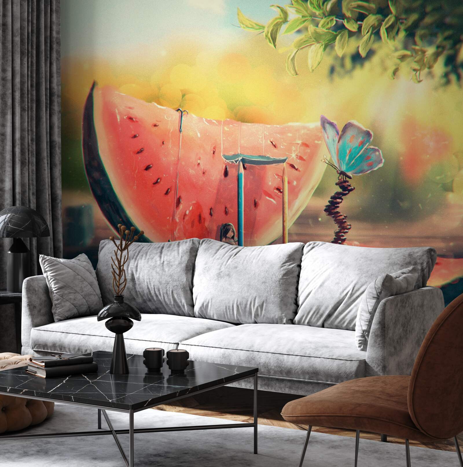 Фотошпалери великий шматок солодкого кавуна