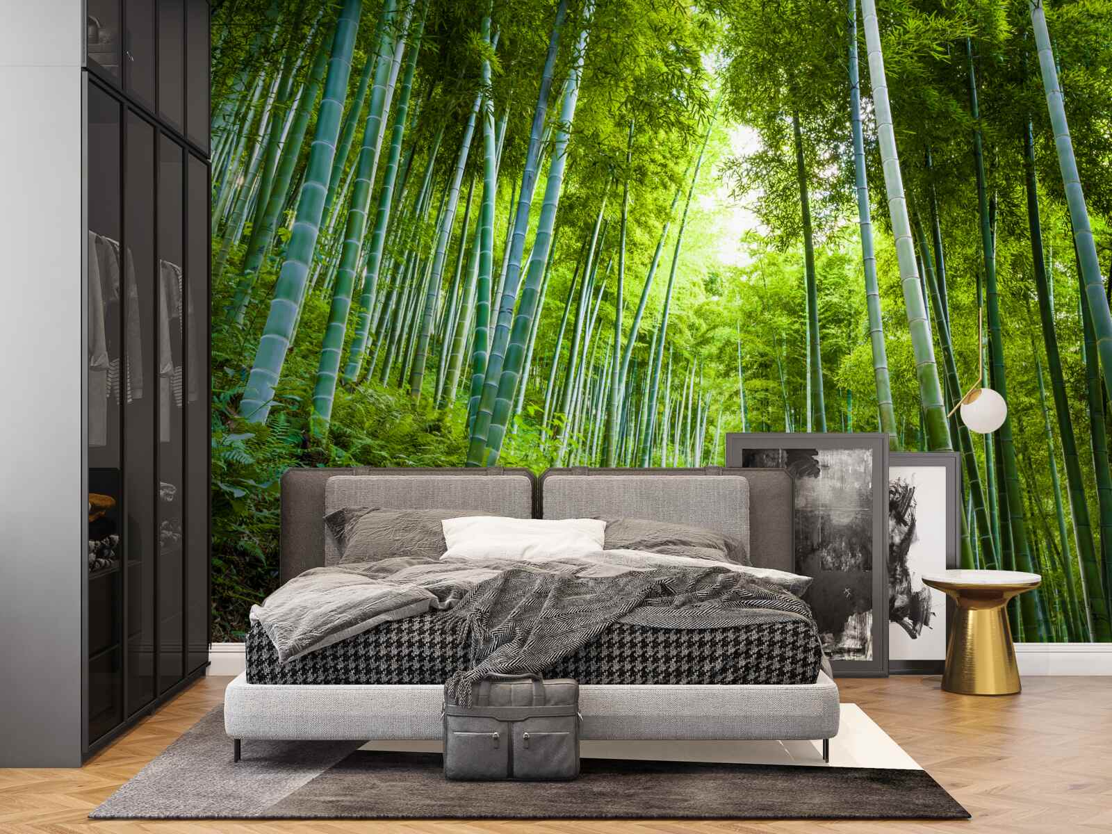 Фотошпалери красивий пишний смарагдовий ліс