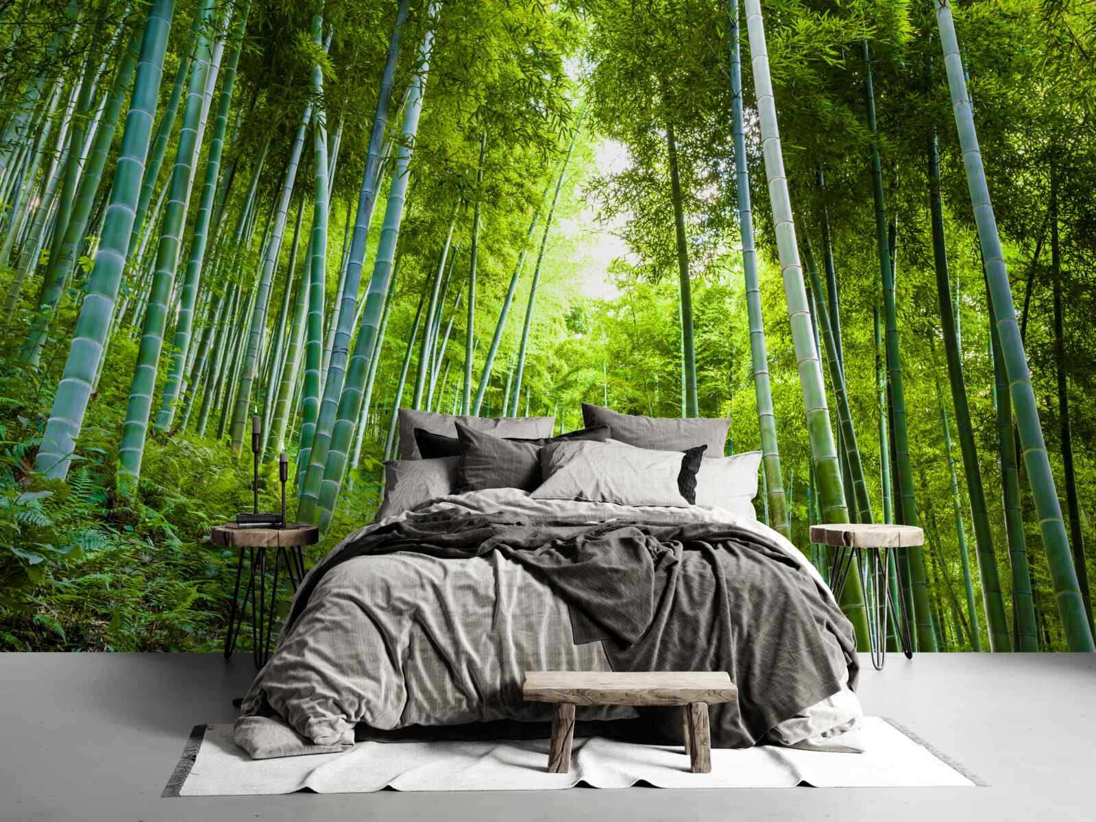 Фотошпалери красивий пишний смарагдовий ліс