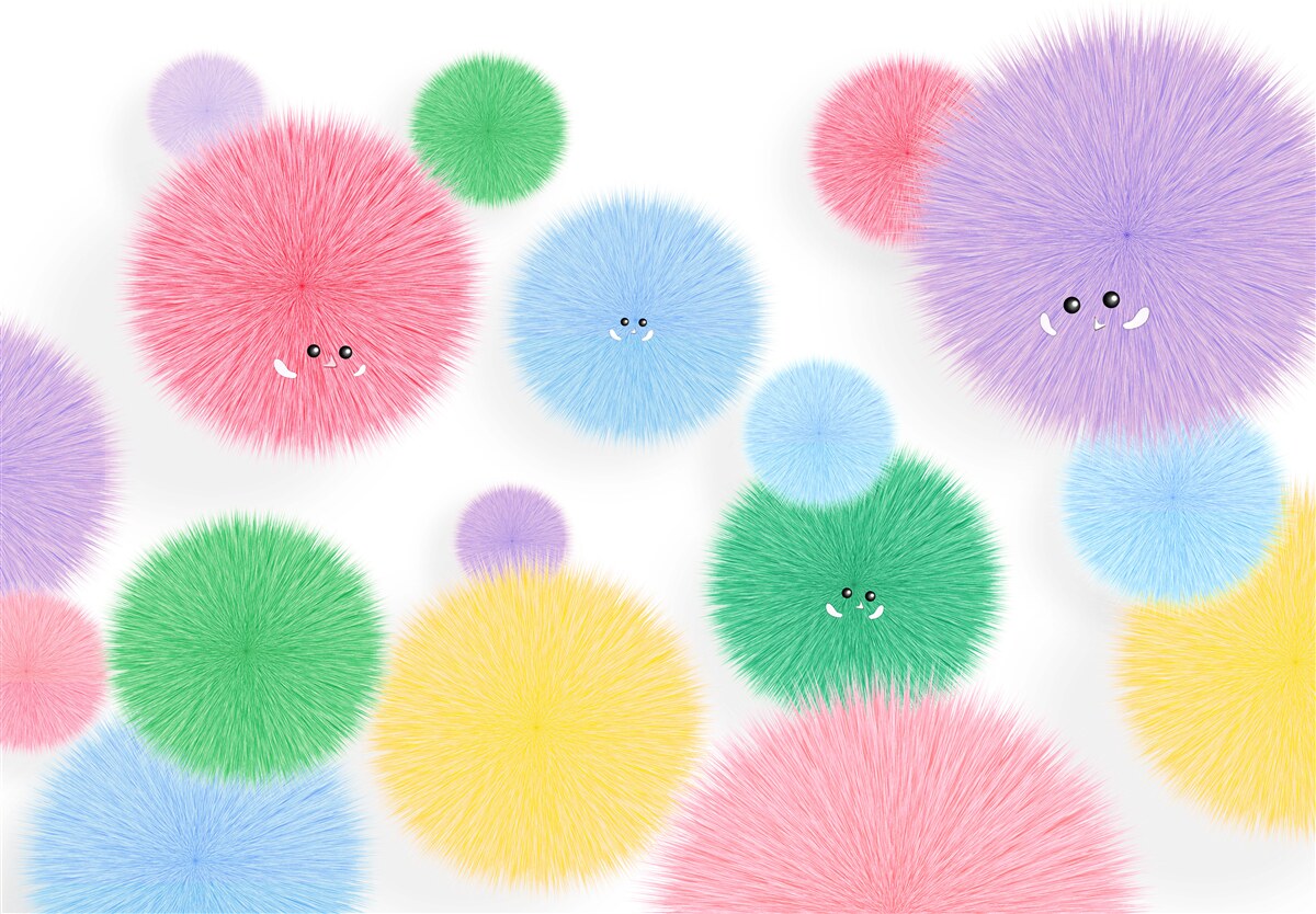 Фотошпалери кульки з гранями різних кольорів