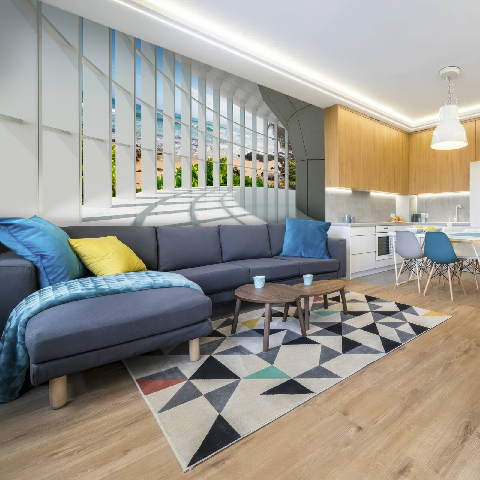 Фотошпалери просторий, світлий передпокій