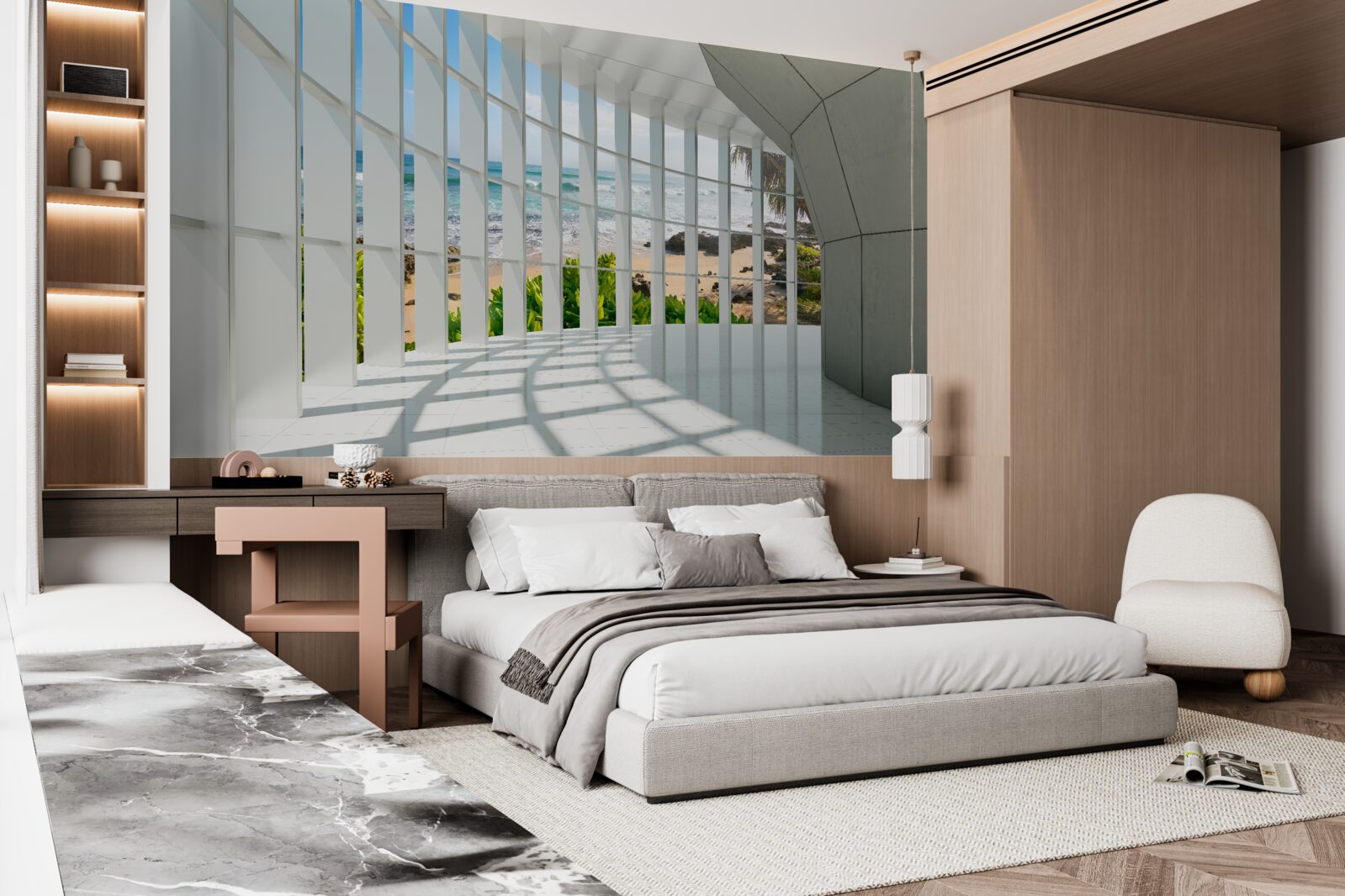 Фотошпалери просторий, світлий передпокій