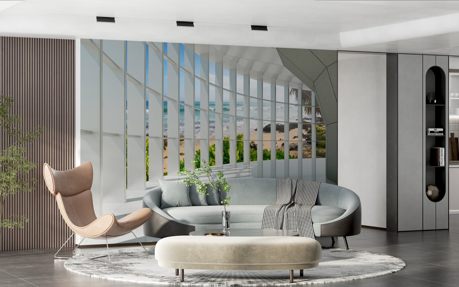 Фотошпалери просторий, світлий передпокій