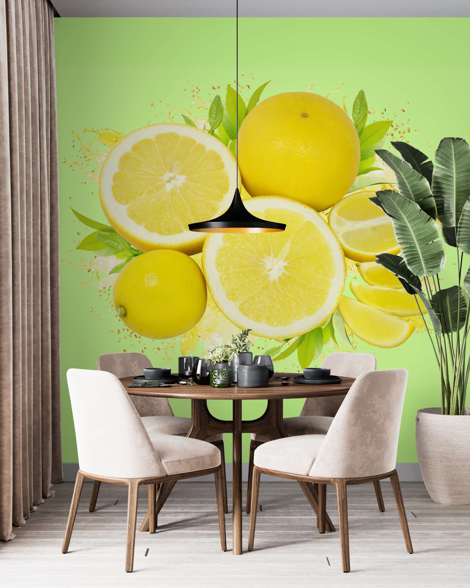 Фотошпалери сонячно-жовті лимони