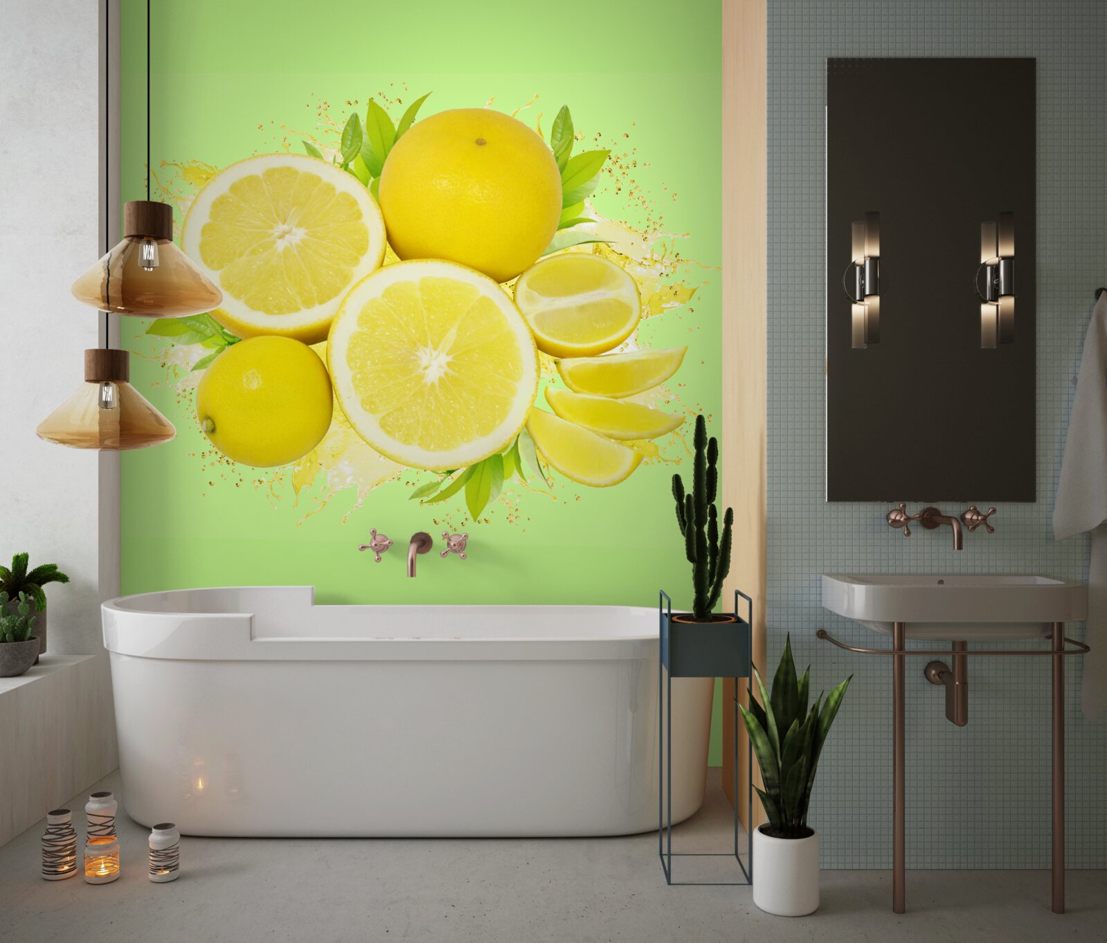 Фотошпалери сонячно-жовті лимони