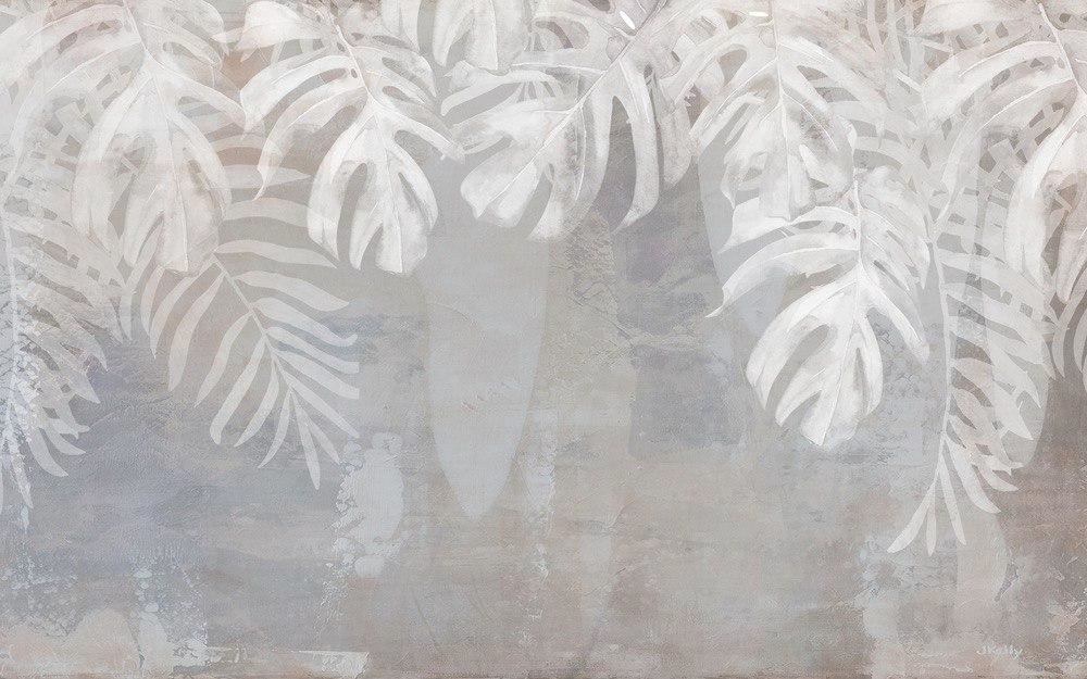 Фотошпалери біле пальмове листя