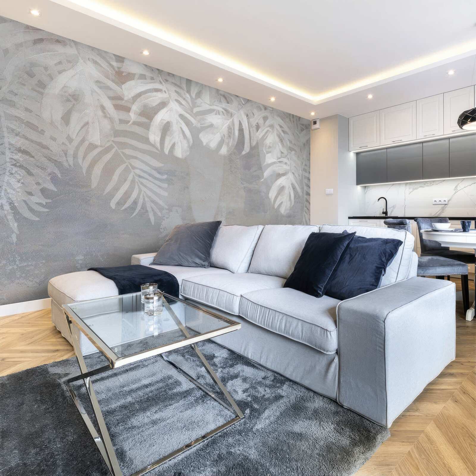 Фотошпалери біле пальмове листя