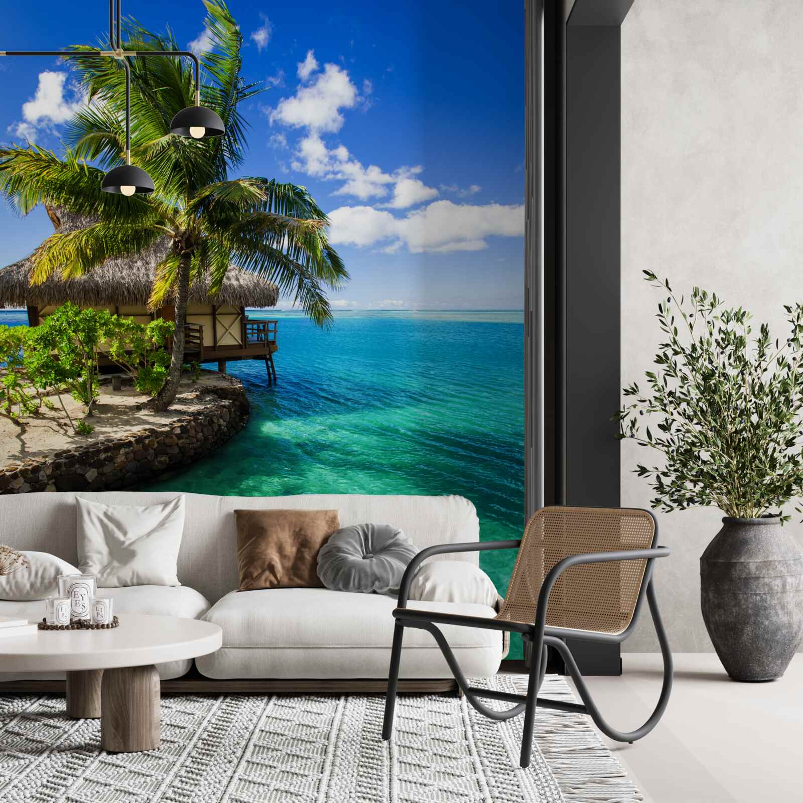 Фотошпалери пляжний будинок на мальдівах