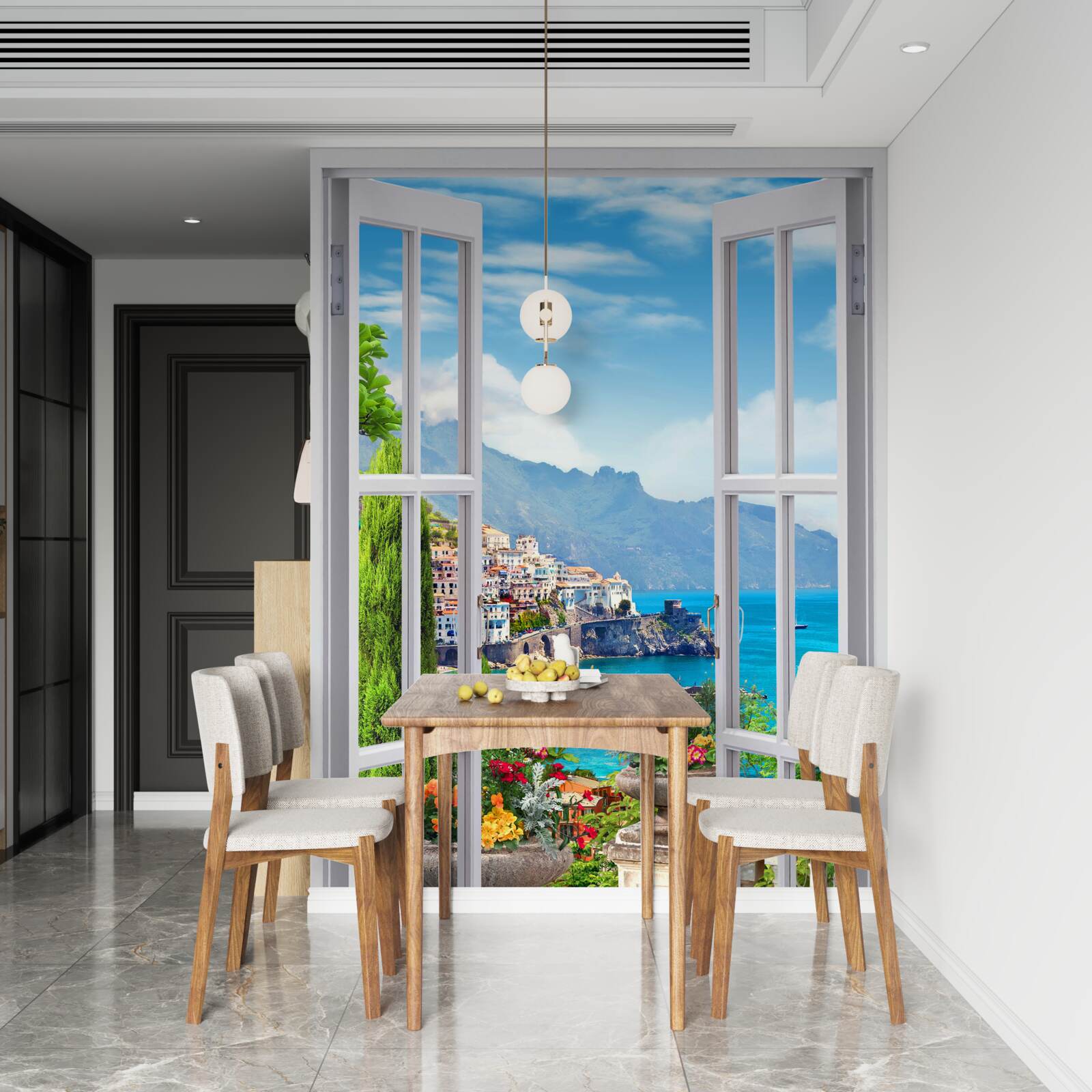 Фотошпалери мальовничий вид з вікна