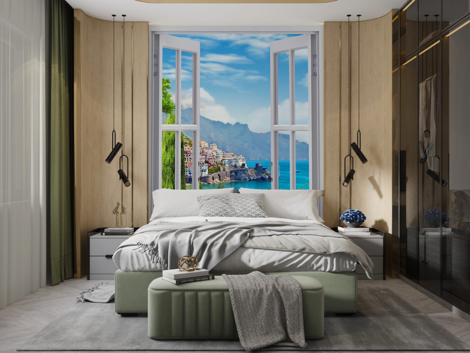 Фотошпалери мальовничий вид з вікна