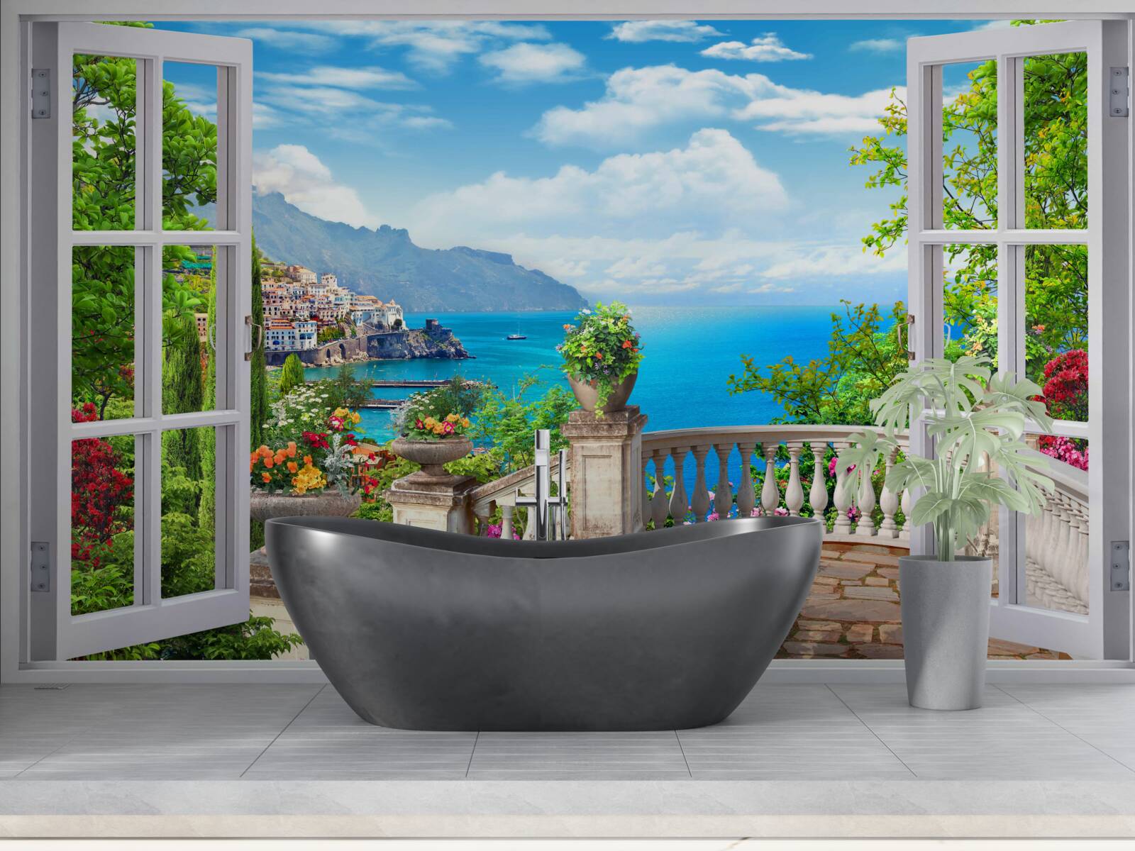 Фотошпалери лісова квартира з верандою