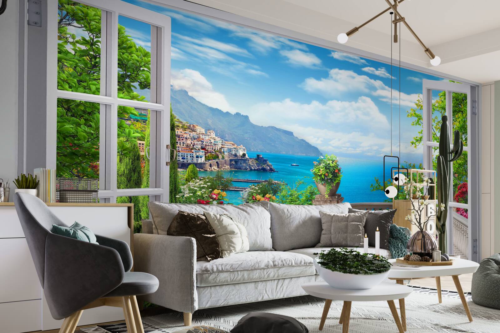 Фотошпалери лісова квартира з верандою