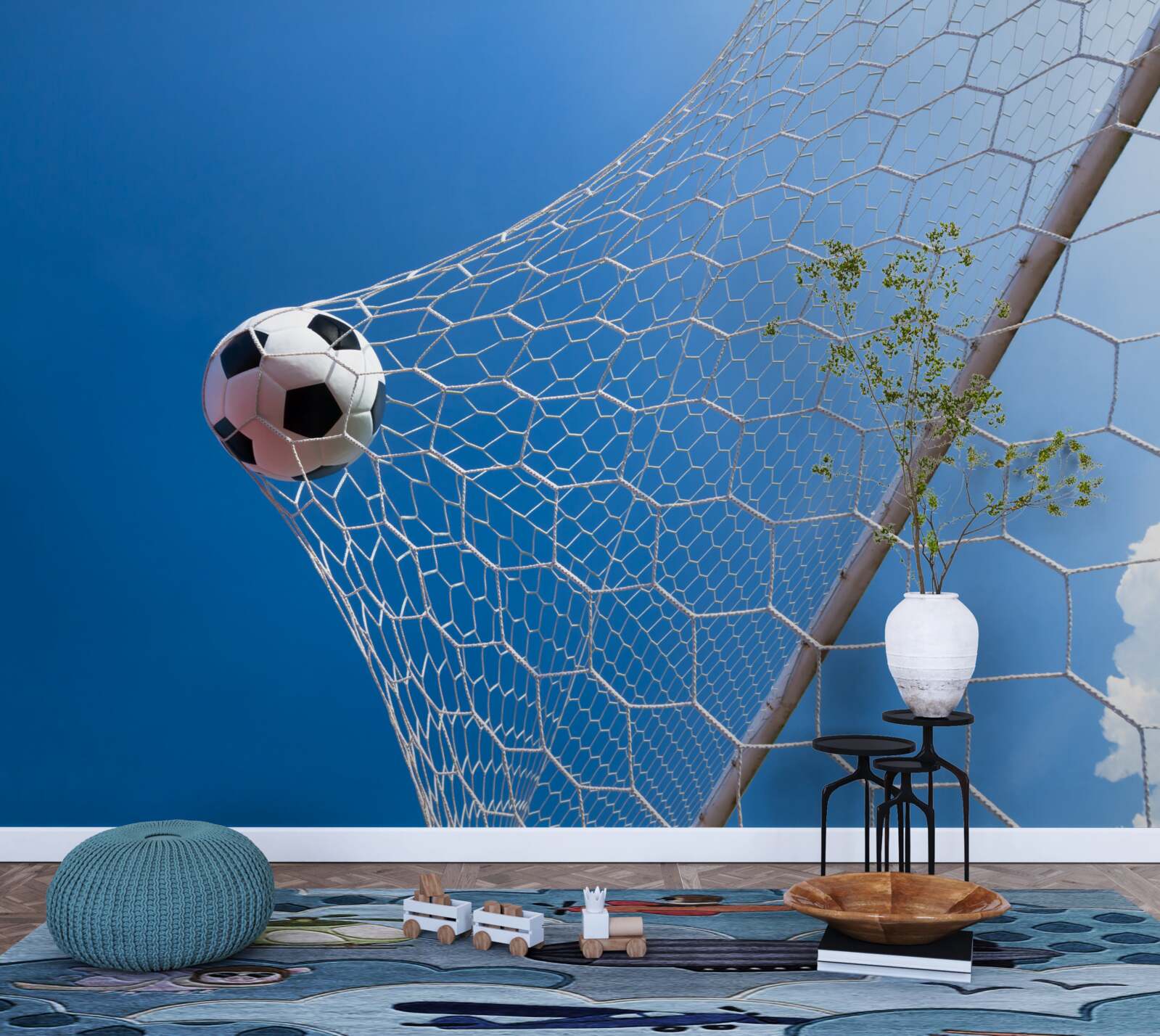 Фотошпалери м'яч влетів у сітку