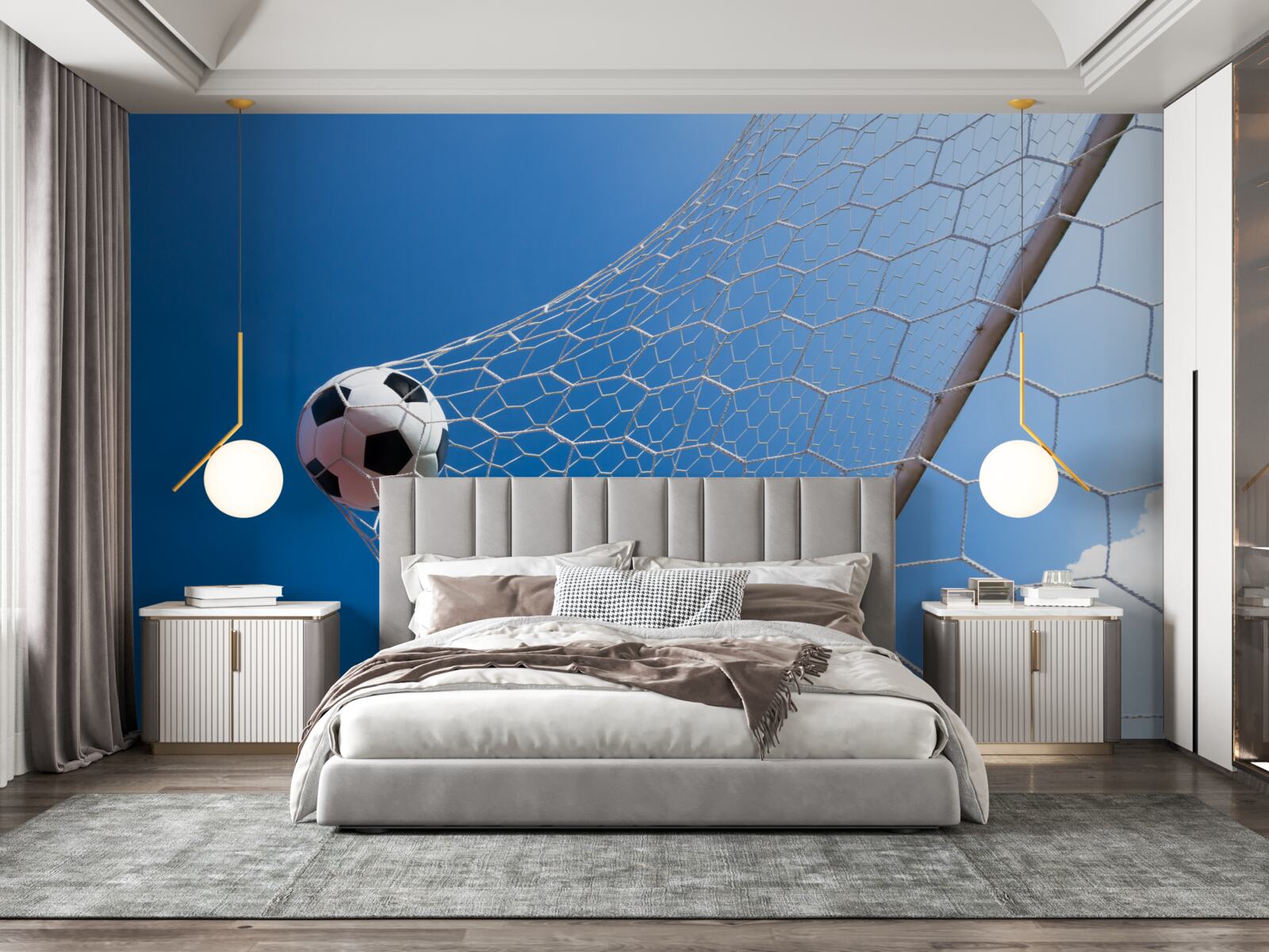 Фотошпалери м'яч влетів у сітку