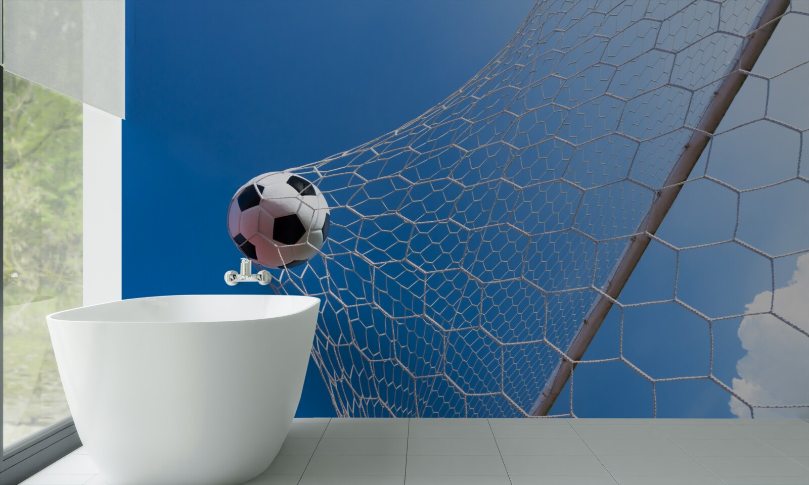 Фотошпалери м'яч влетів у сітку