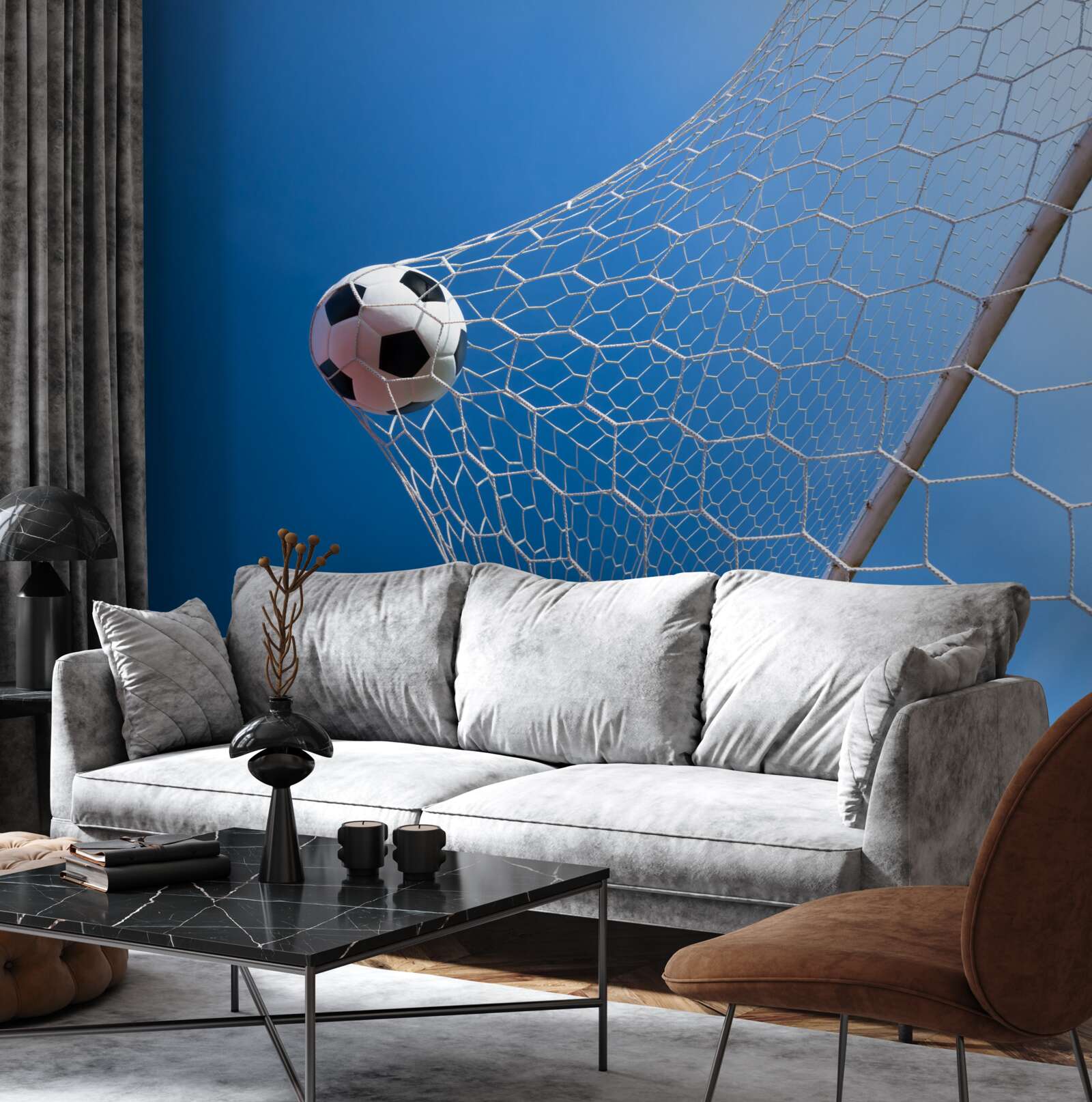 Фотошпалери м'яч влетів у сітку